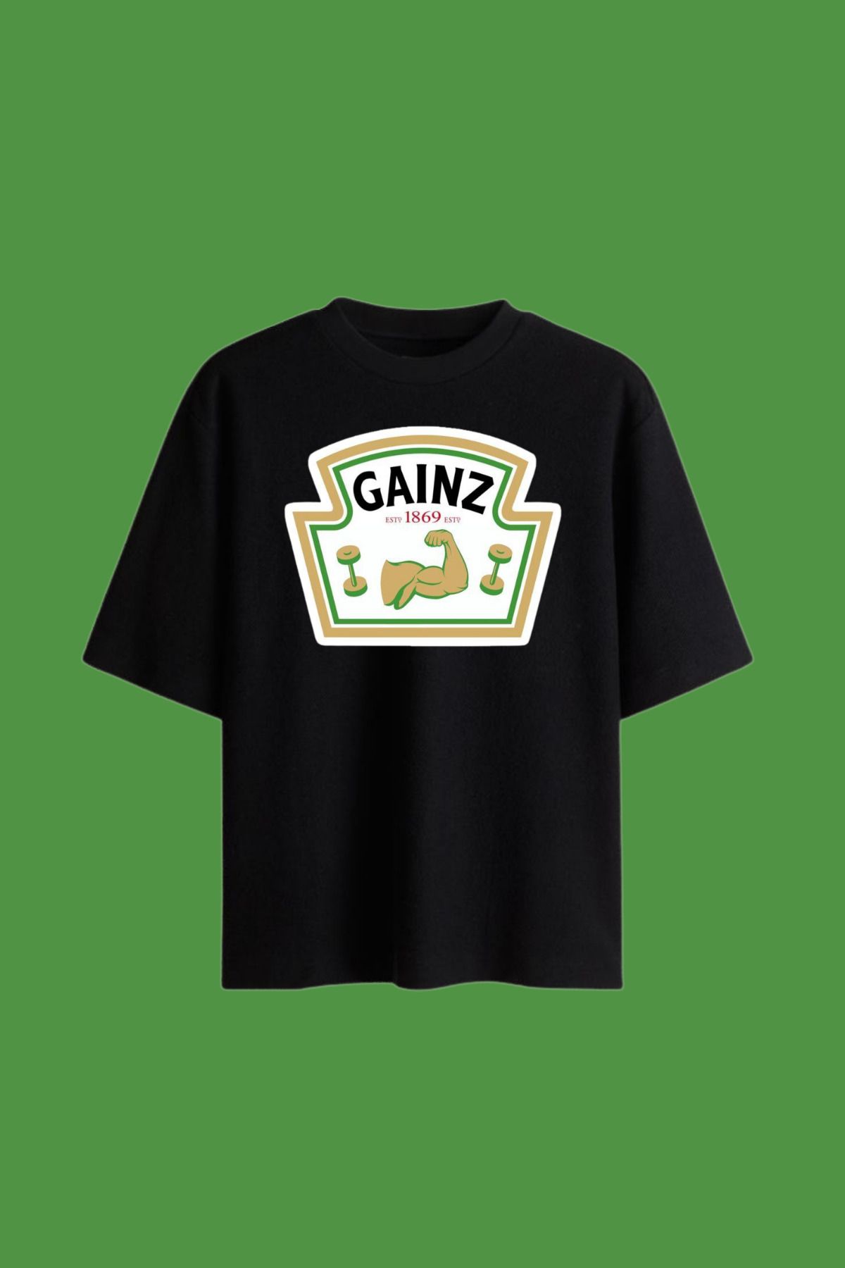 Dupe Design GAINZ GYM Baskılı Oversize T-shirt