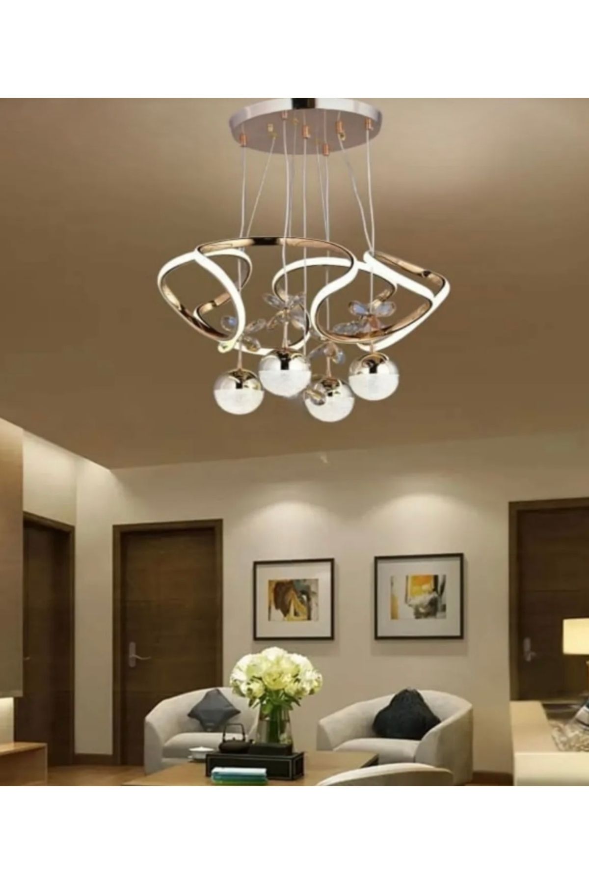 Home Led avize 4’lü halozen 4 top + led
