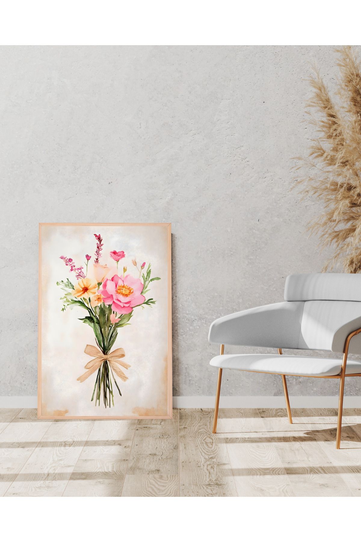 Tuba Decor Tek parça Ahşap Çerçeve Görünümlü MDF Tablo