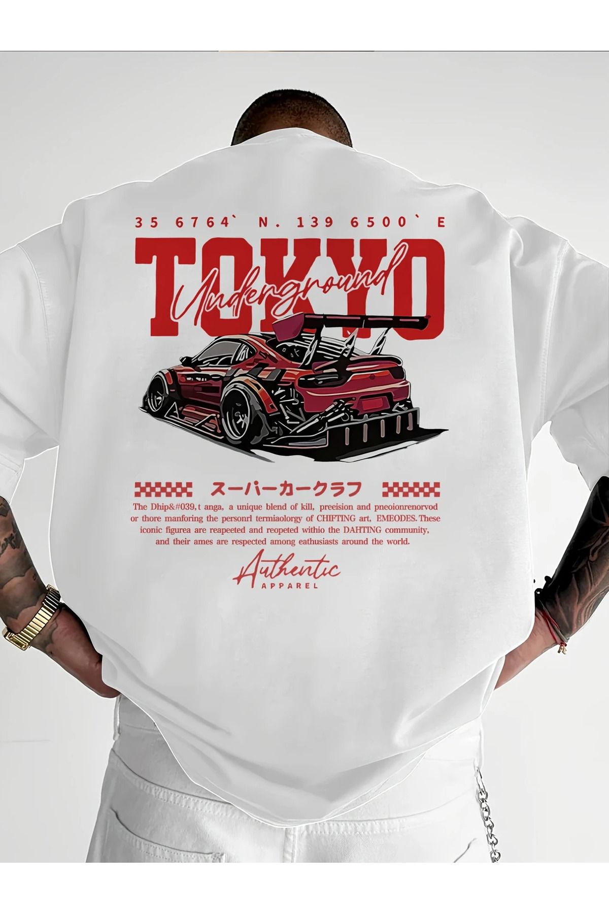 Advantage Trend Street Racıng Detaylı JDM Racıng Baskılı Oversize %100 Pamuk Premium T-Shirt