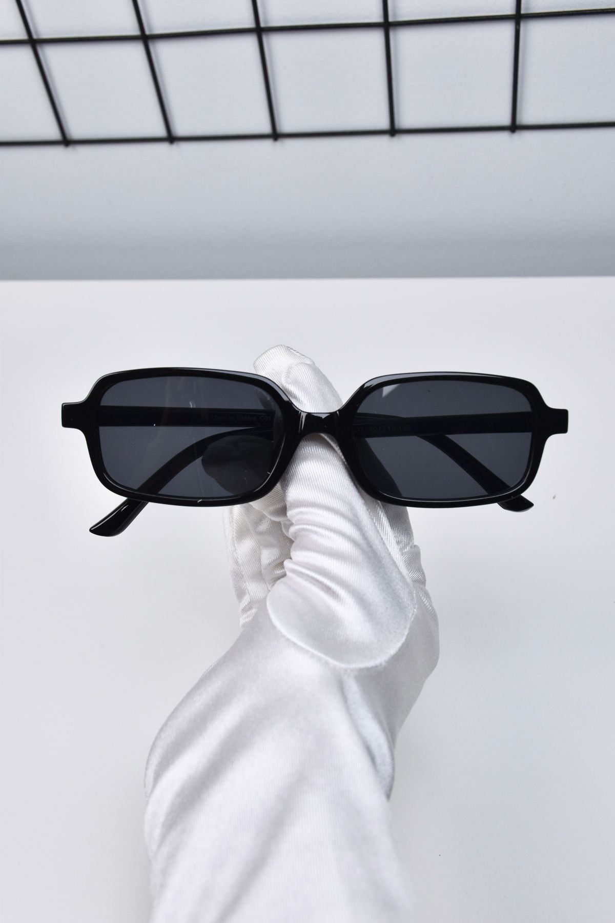 LOOKUP NEW 49-19-145 Ekartman Unisex Kadın Erkek Uv400 Korumalı Kemik Dikdörtgen Kare Mii Güneş Gözlüğü