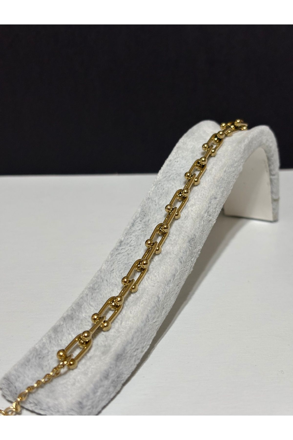 Month Jewerly Gold Renk Detaylı Zincir Kadın Bileklik