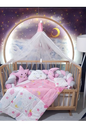 Baby Clime 60x120 Bebek Uyku Seti - Örgü Korumalı, Cibinlikli ve Aparatlı