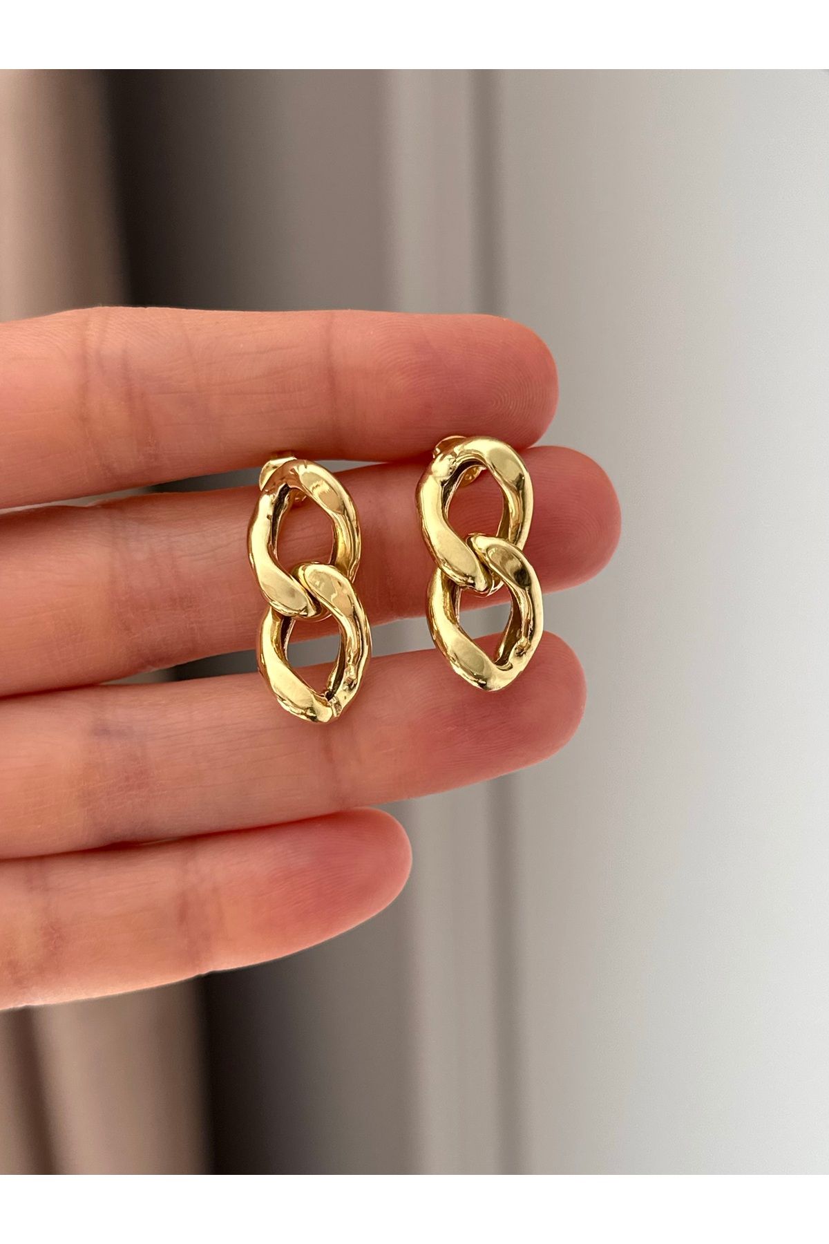 emy by emel luxury silver jewelry Altın Kaplama Serenay Sarıkaya Leyla Küpe 925 Ayar Gümüş