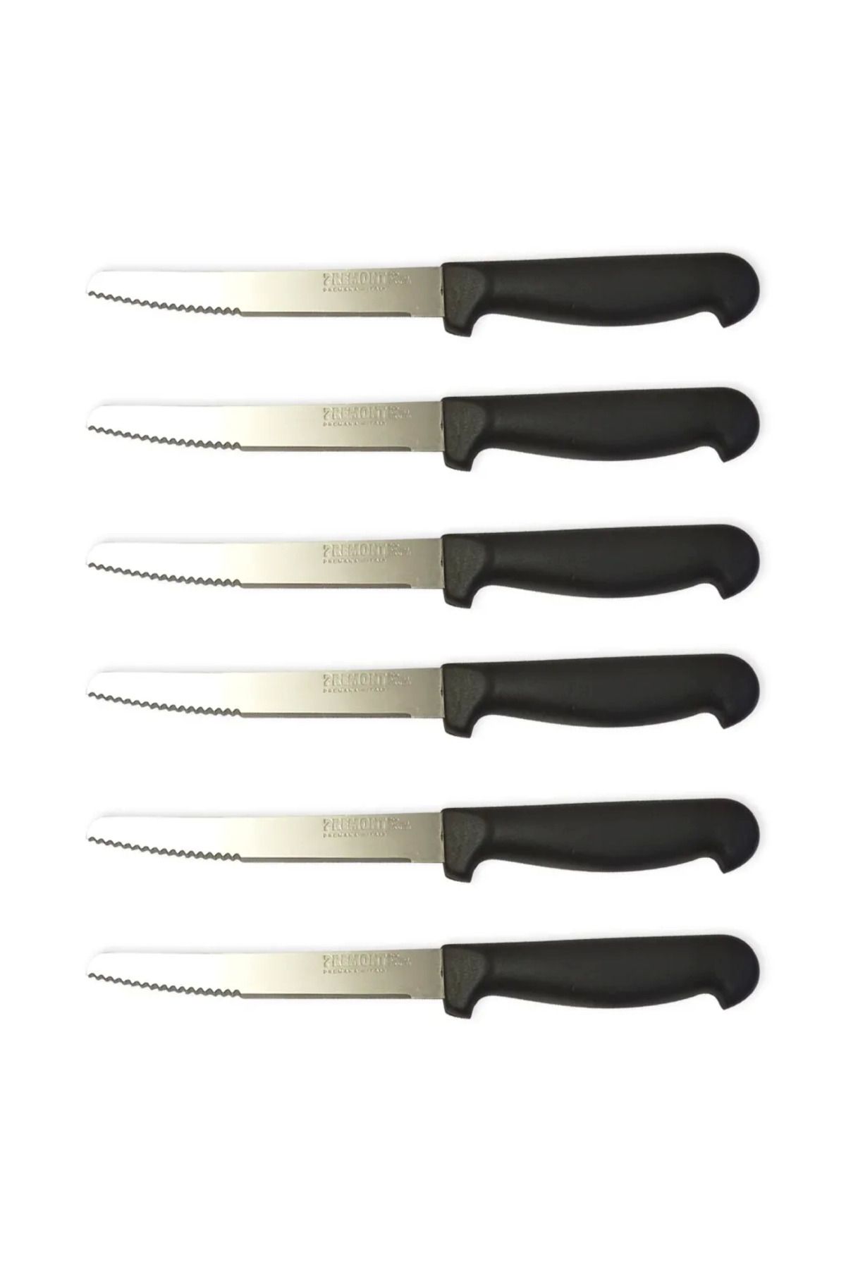 Belle Fusion Premont İtalyan 6 Lı Tırtıklı + Düz Meyve, Sebze Bıçağı 11,5 Cm