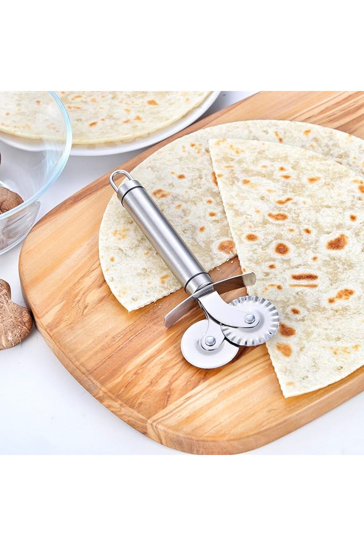 ESZ LİFE Çift Başlıklı Pizza Hamur Bıçağı