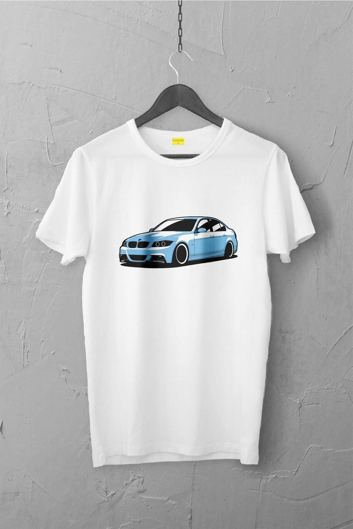 Pisa Art Bmw E90 Tasarımlı Tshirt , Unisex Premium, Çatlama Solma Yapmaz / Otomobil