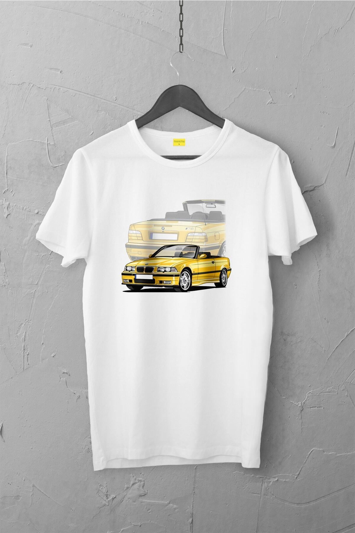 Pisa Art Bmw E36 Tasarımlı Tshirt , Unisex Premium, Çatlama Solma Yapmaz / Otomobil