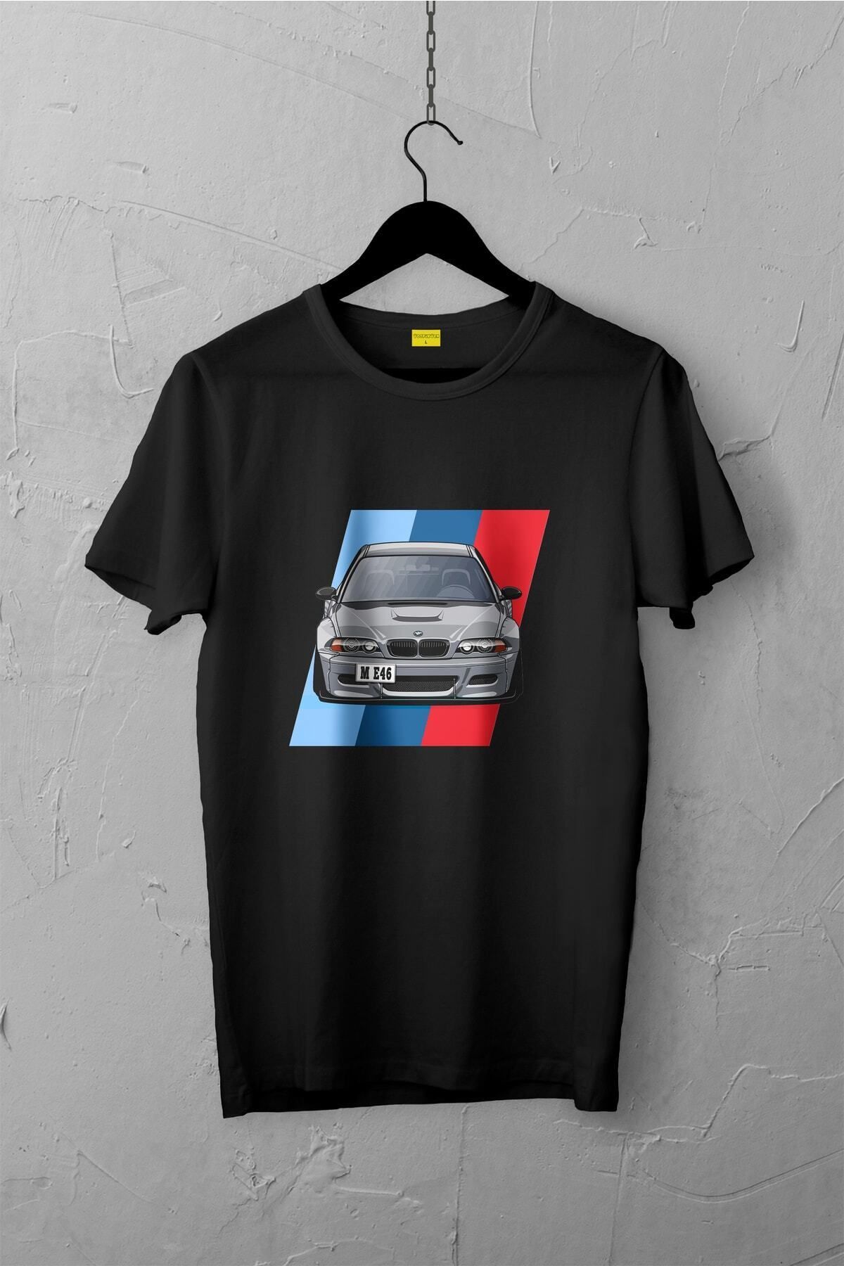 Pisa Art Bmw E46 Tasarımlı Tshirt , Unisex Premium, Çatlama Solma Yapmaz / Otomobil