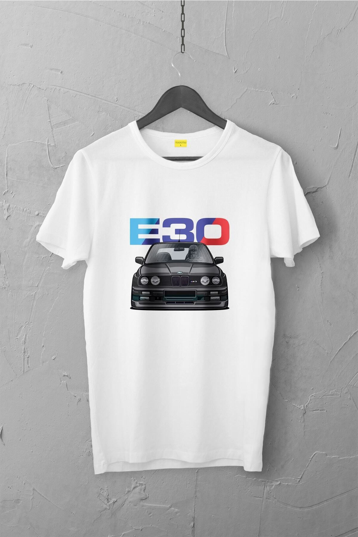 Pisa Art Bmw E30 Tasarımlı Tshirt , Unisex Premium, Çatlama Solma Yapmaz / Otomobil