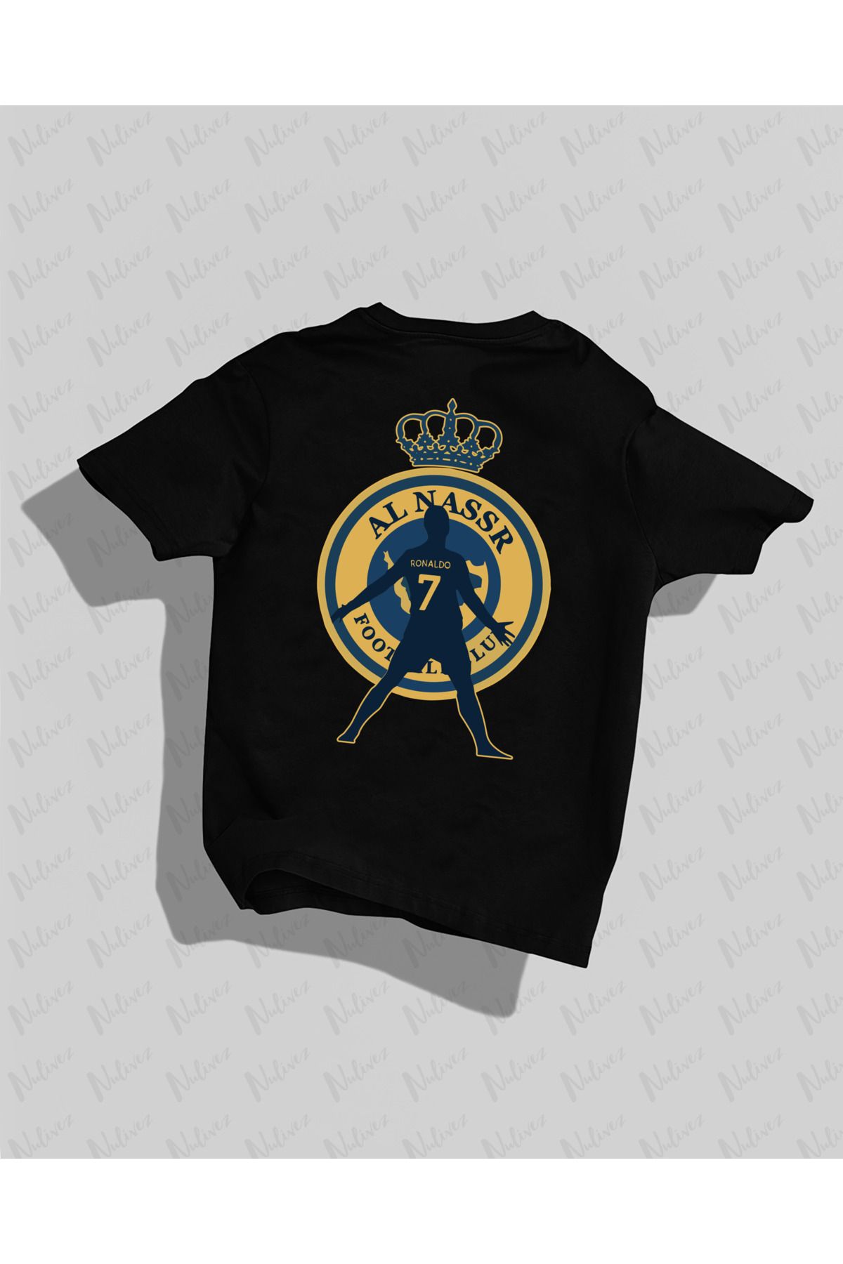 Pisa Art Cristiano Ronaldo AL-NASSR Tasarımı Sırt Baskılı Yüksek Kalite Kompakt Unisex Oversize T-Shirt