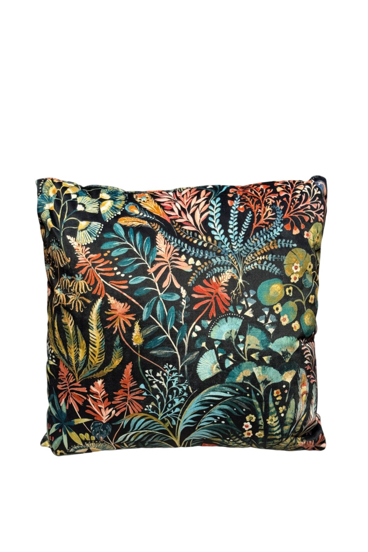 ESM Home Şakayık Çiçek Desenli Kırlent 50x50 (iç dolgu dahil)