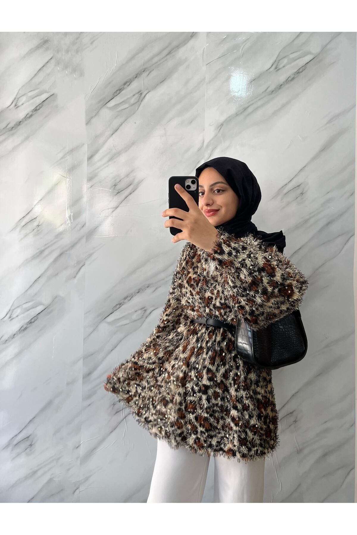 DİLEKBUTİK-Leopard Feather Kimano 4
