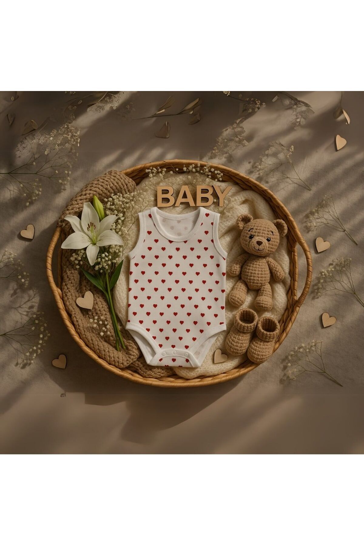 Nayinom Kalp Desenli Askılı Badi