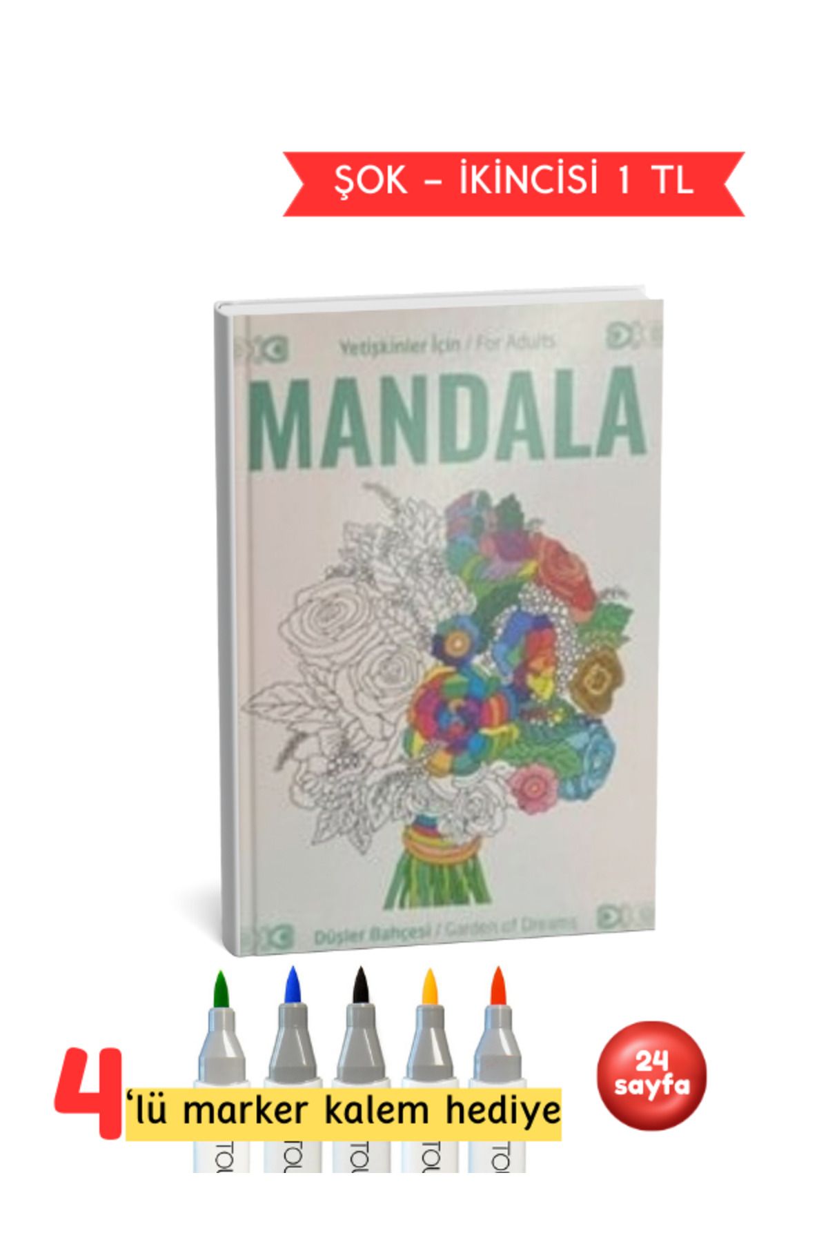 Pembe Yayınevi Yetişkinler İçin Mandala Düşler Bahçesi Seti