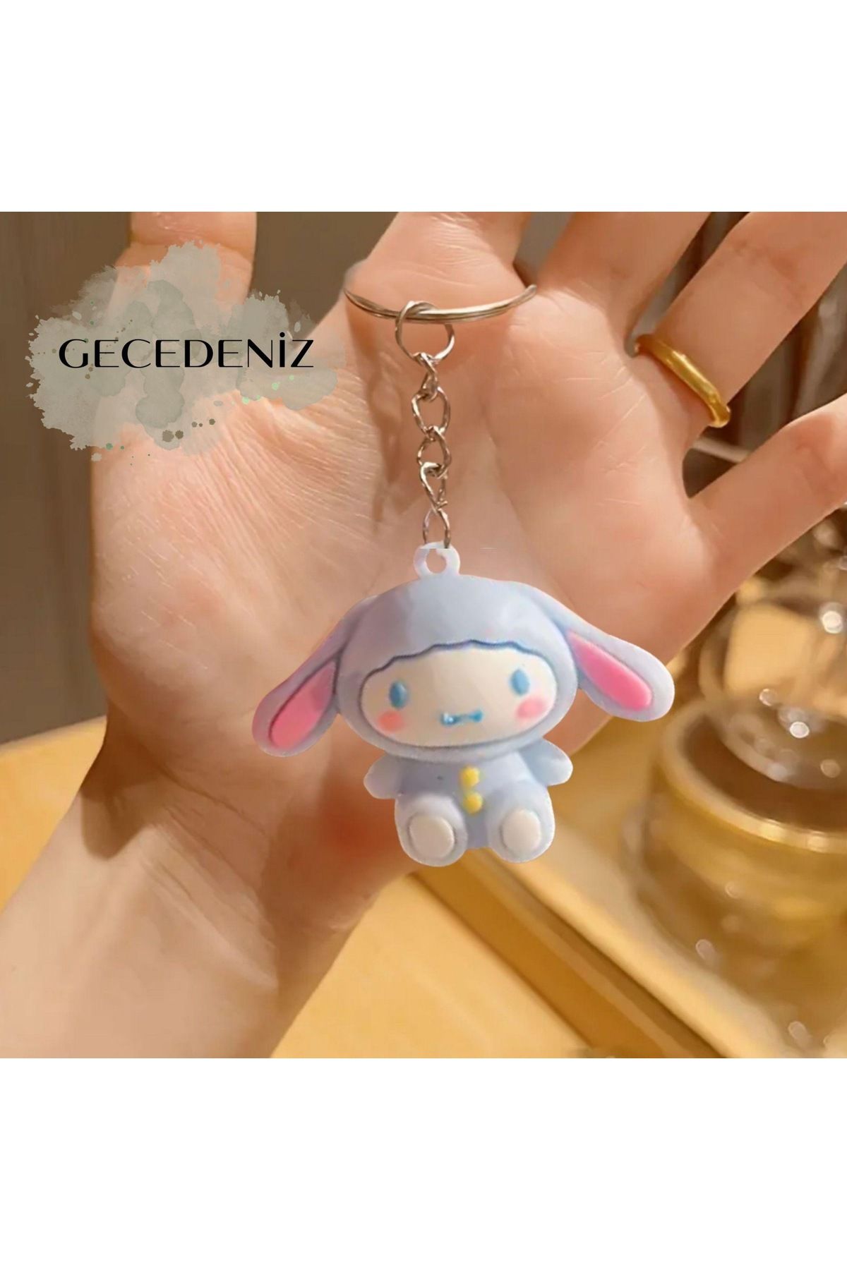 GECEDENİZ Anahtarlık Kuromi ve Arkadaşları Çizgi Karakter Charm Sanrio NO5