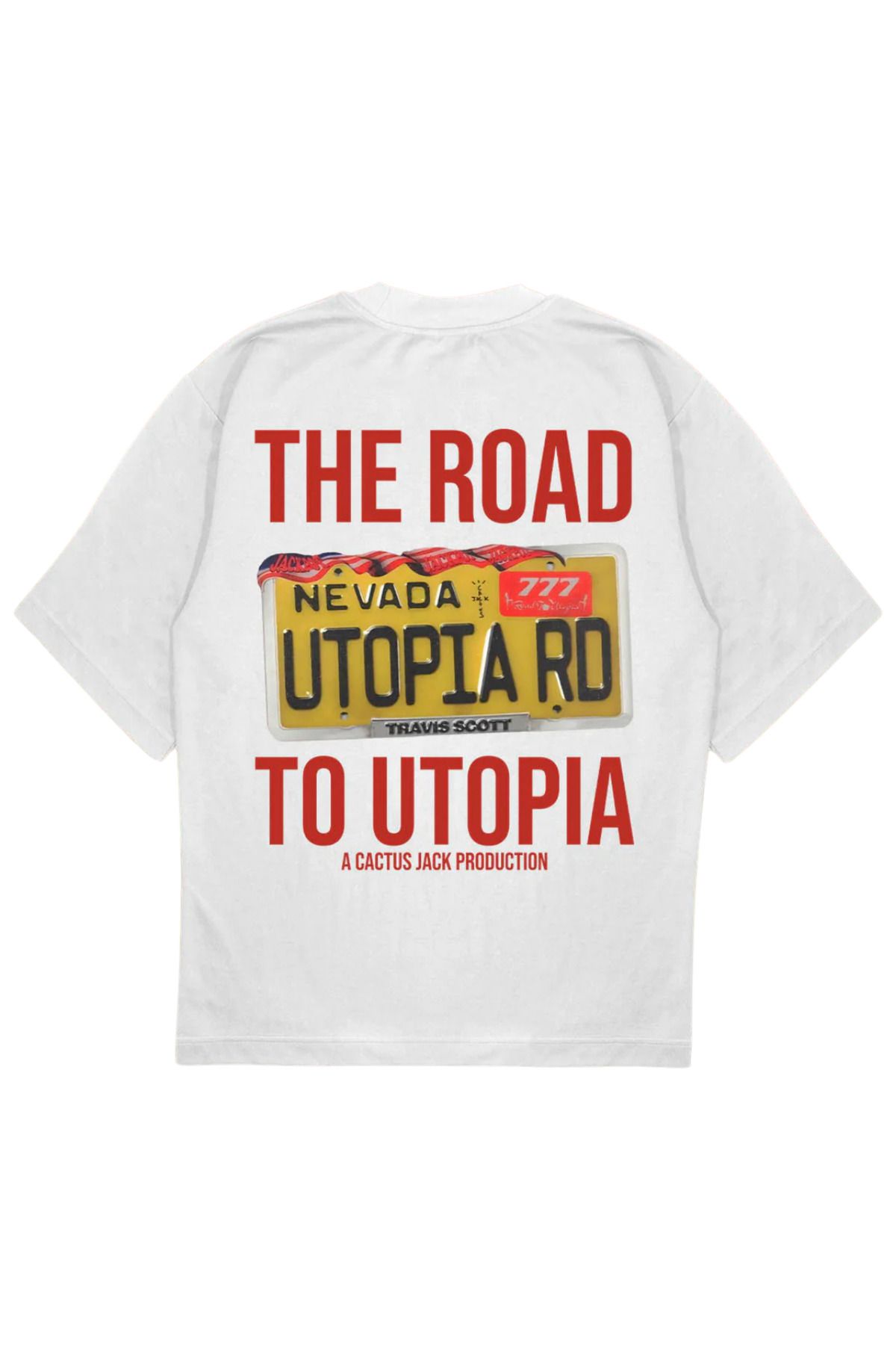 SVART WEAR ROAD TO UTOPIA T-Shirt Baskılı Oversize Unisex Tişört
