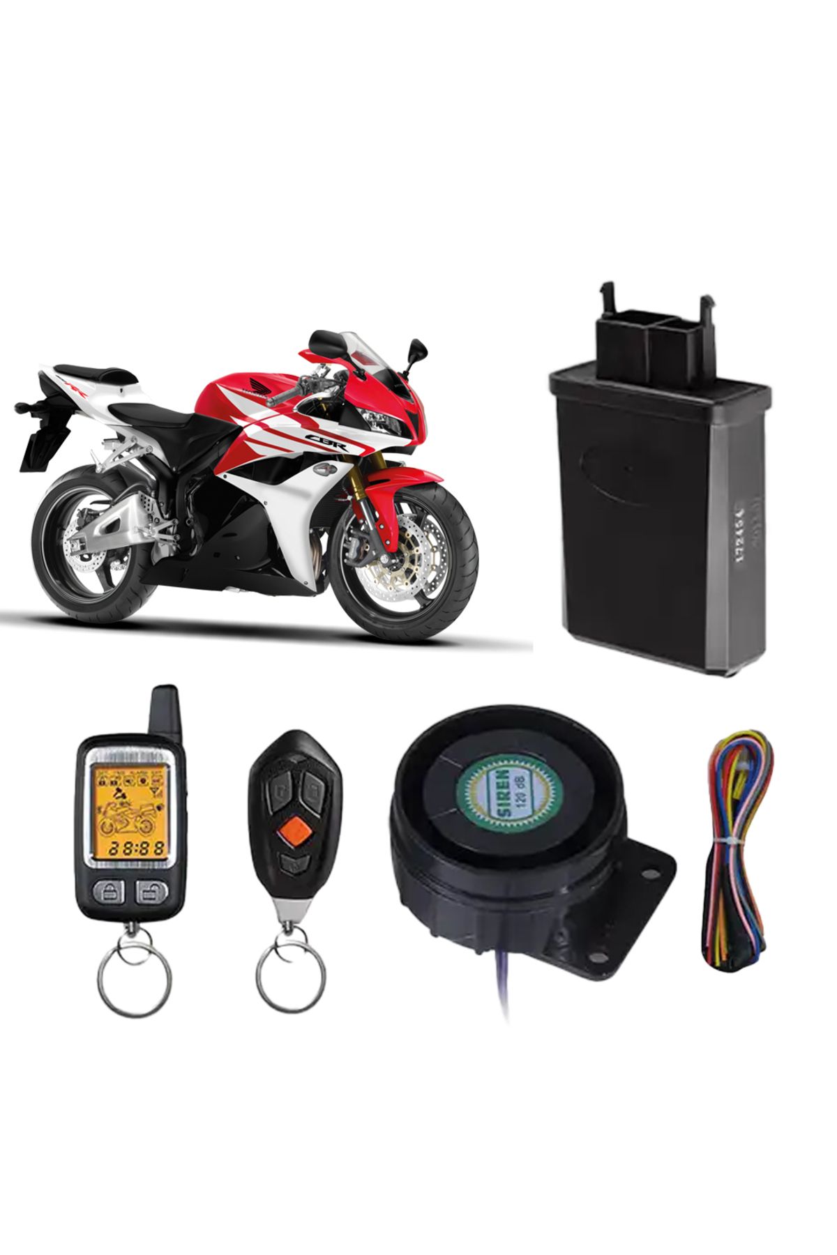 Vemora SPY 120 DESİBEL SESLİ VE TİTREŞİMLİ MOTOSİKLET ALARM SİSTEMİ (5166)
