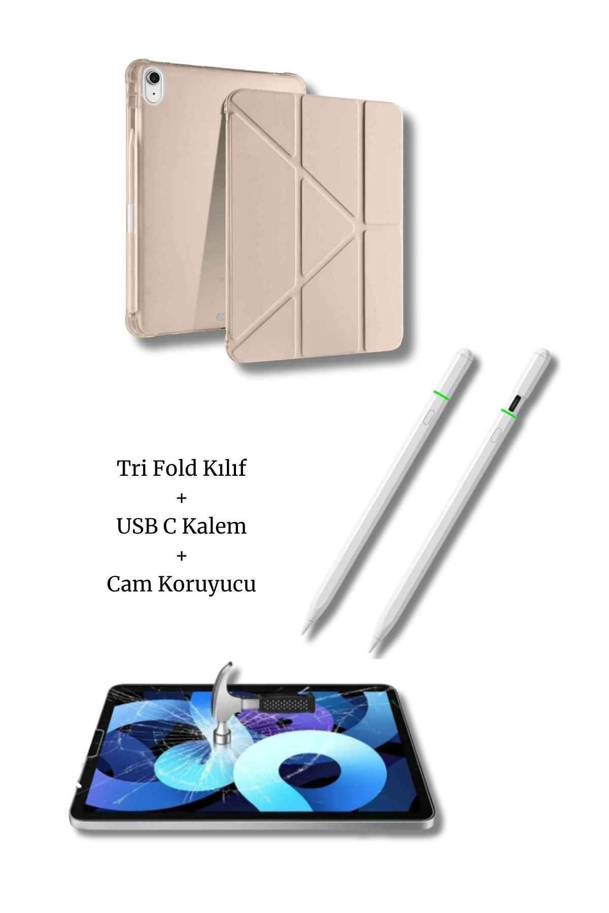 Fuchsia iPad A16 11. ve 10. Nesil ile Uyumlu A3355 A2757 Premium 3’lü Tablet Aksesuar Seti