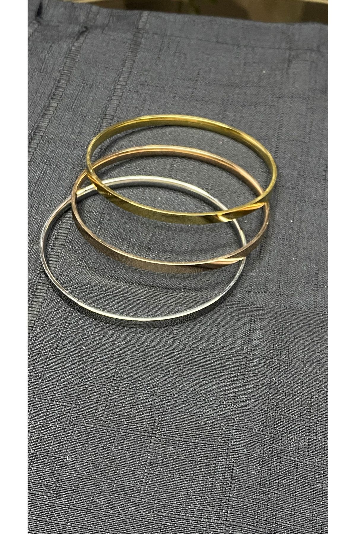 GLOWVİA AKSESUAR Ajda Bilezik 3lü Set Rose & Gold & Silver (3lü Set Fiyatıdır)
