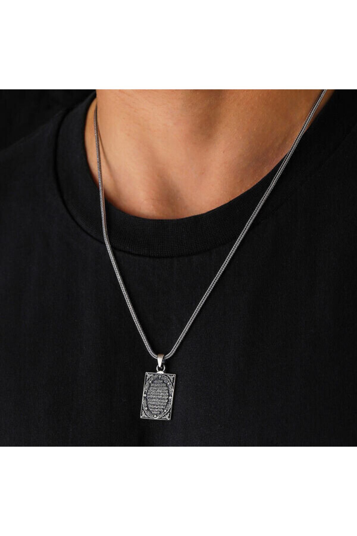 shop Karınca Duası Muskalık Ve Çevşen 925 Ayar Gümüş Erkek Kolye