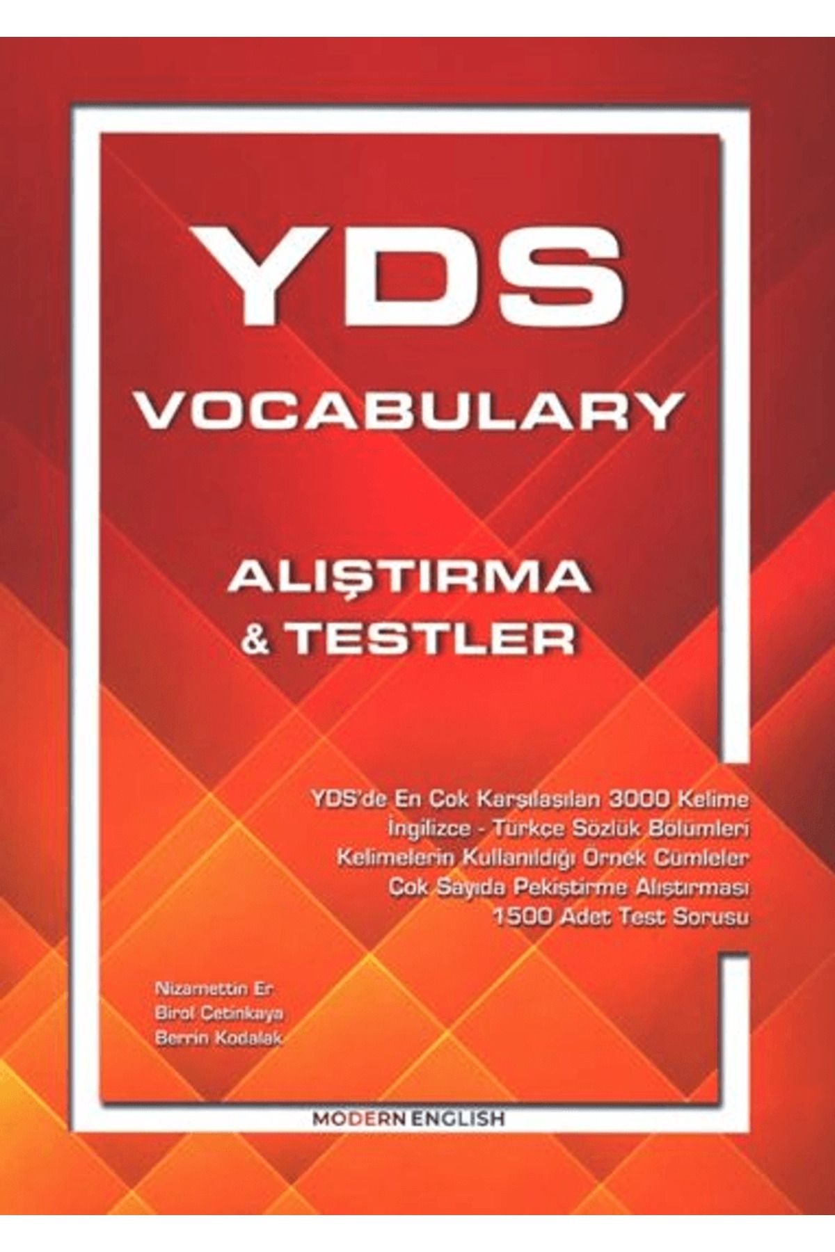 Modern English YDS Vocabulary - Alıştırma & Testler / Nizamettin Er / Modern English / 9786255513380