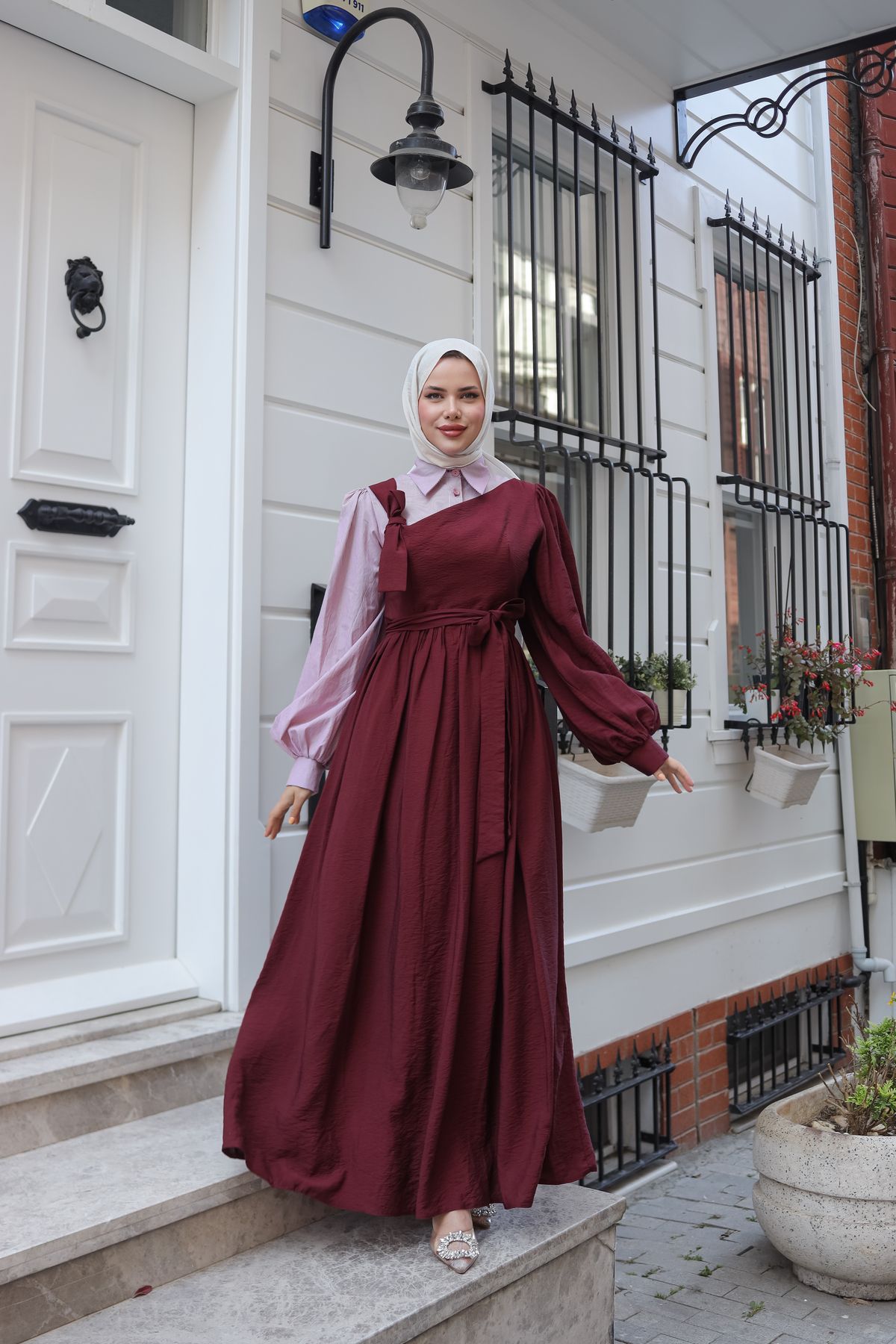 SBL COLLECTİON Gömlek Detaylı Kadın Elbise