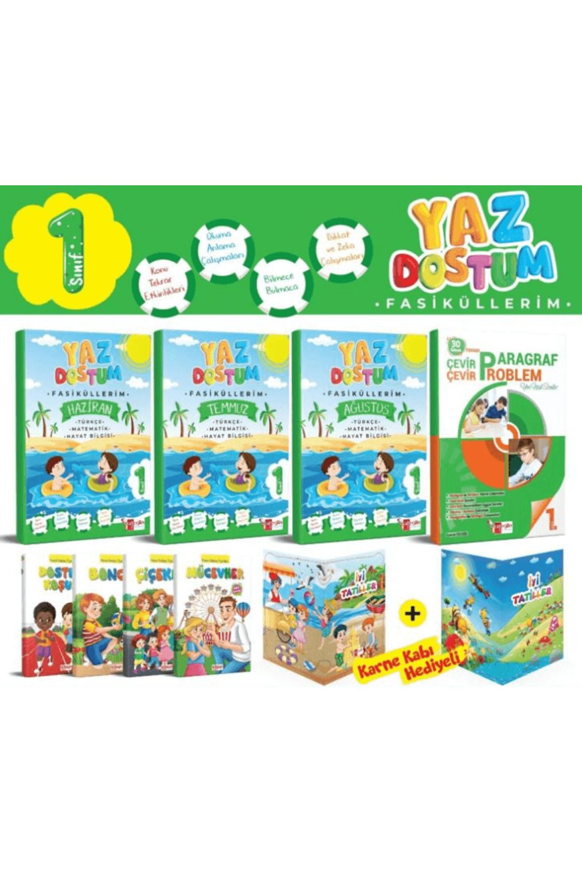 Artı Eğitim Yayınları 1. Sınıf Yaz Dostum Fasiküllerim / Kolektif / Artı Eğitim Yayınları / 9786056903946