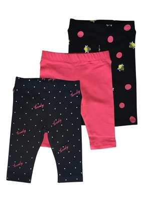 Divonette Kız Bebek Likralı Tayt 3'lü Uzun Tayt Seti