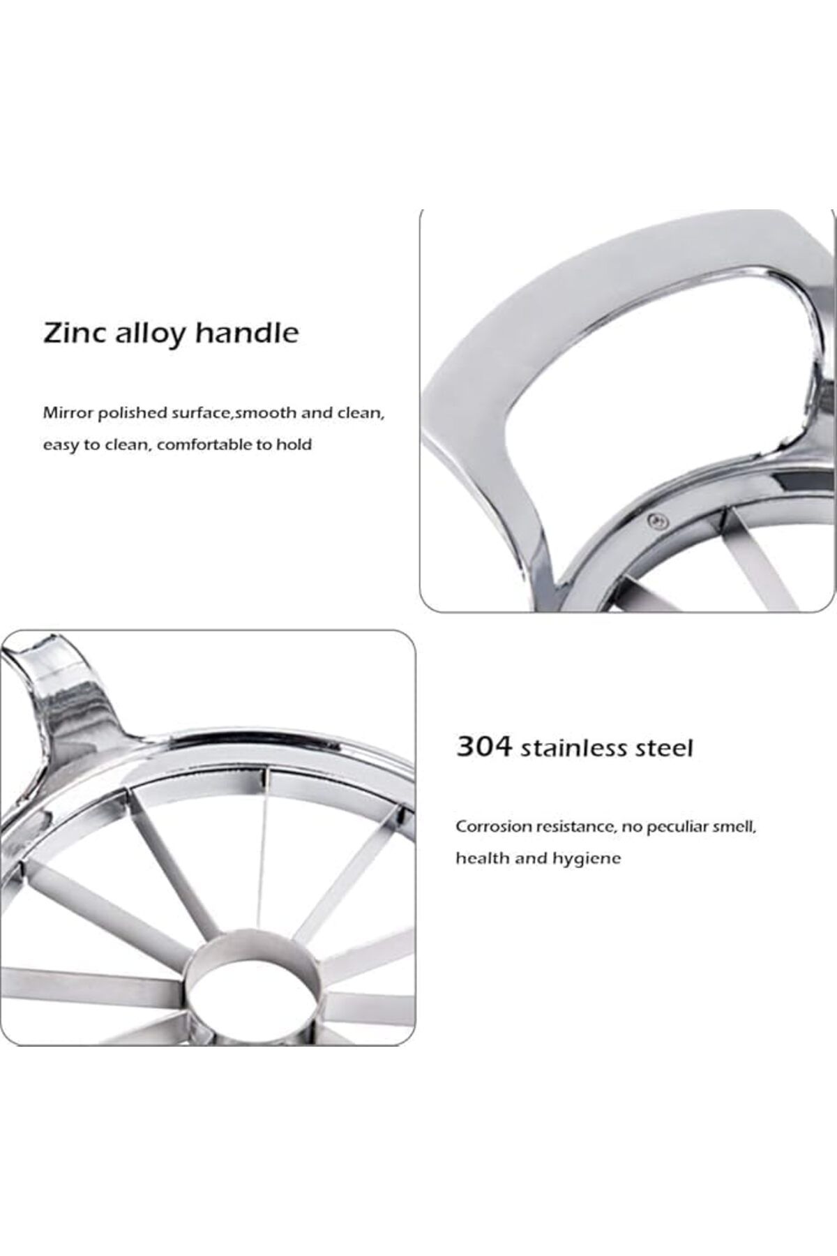 Generic-Tazweeq Apple Slicer, 12-Slice Apple Slicer Corer,Easy to Use, Time-Saving, Stainless Steel Apple C 5