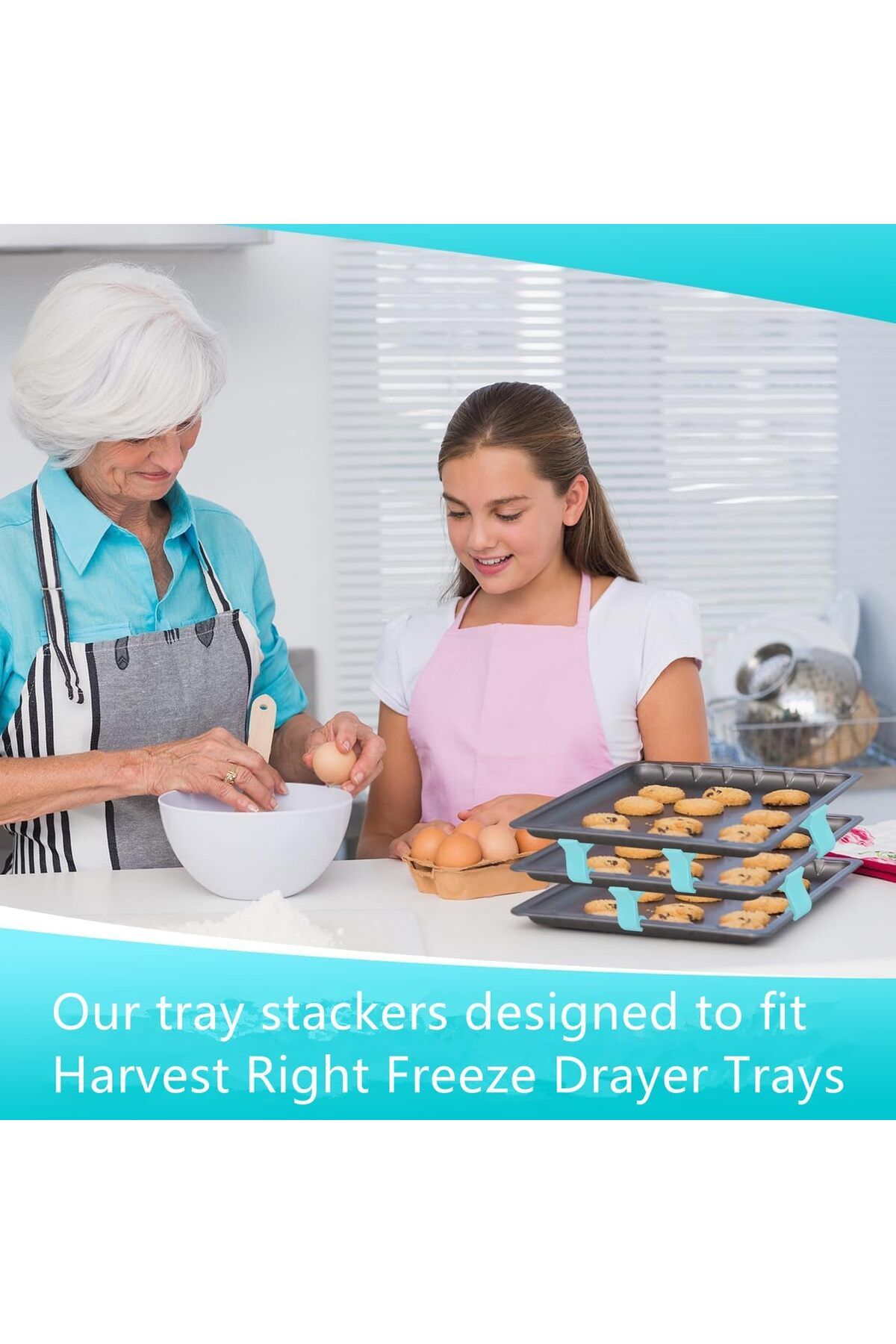 Generic-16PCS Baking Sheet Stackers, Reusable Trays Stacking Holder, Space-Saving Trays Stacking Holder, Mu 6