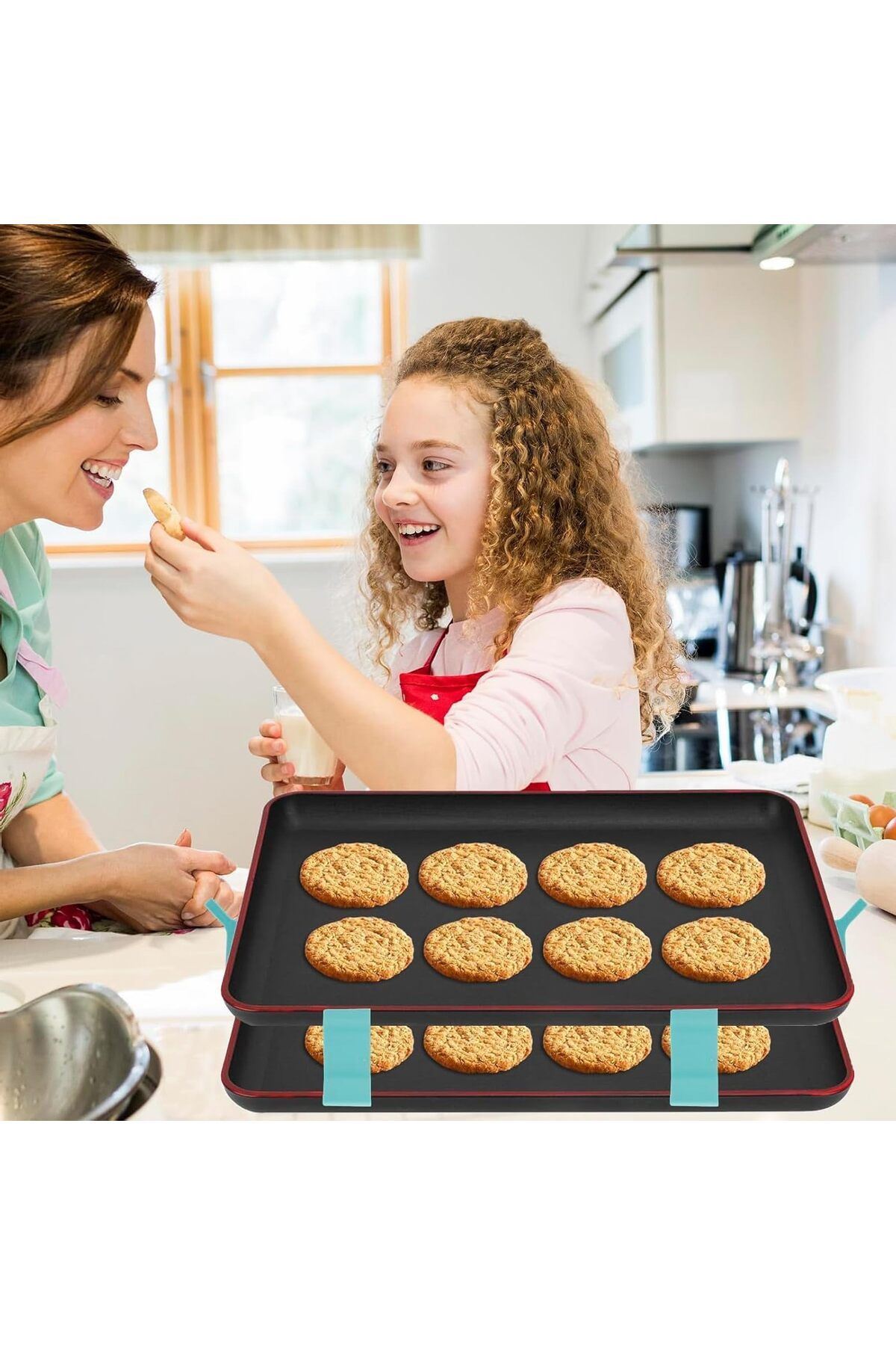 Generic-16PCS Baking Sheet Stackers, Reusable Trays Stacking Holder, Space-Saving Trays Stacking Holder, Mu 7