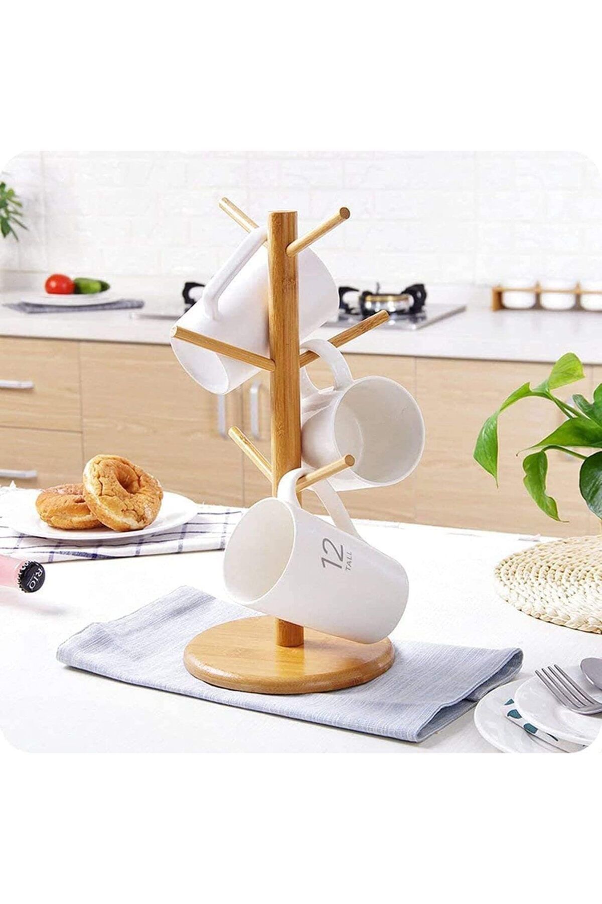 Generic-Orchid Wooden Cup And Mug Holder, Wooden Mug & Cup Holder. 6
