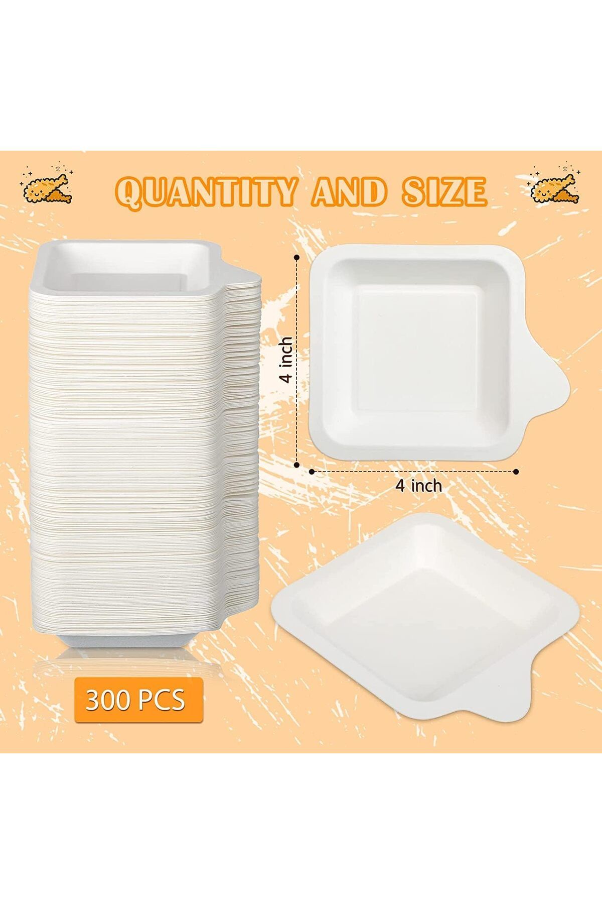 Generic-MAKINGTEC Paper Dessert Plates, Small Disposable Plates Paper Plates Bulk, White Cake Appetizer Pap 2
