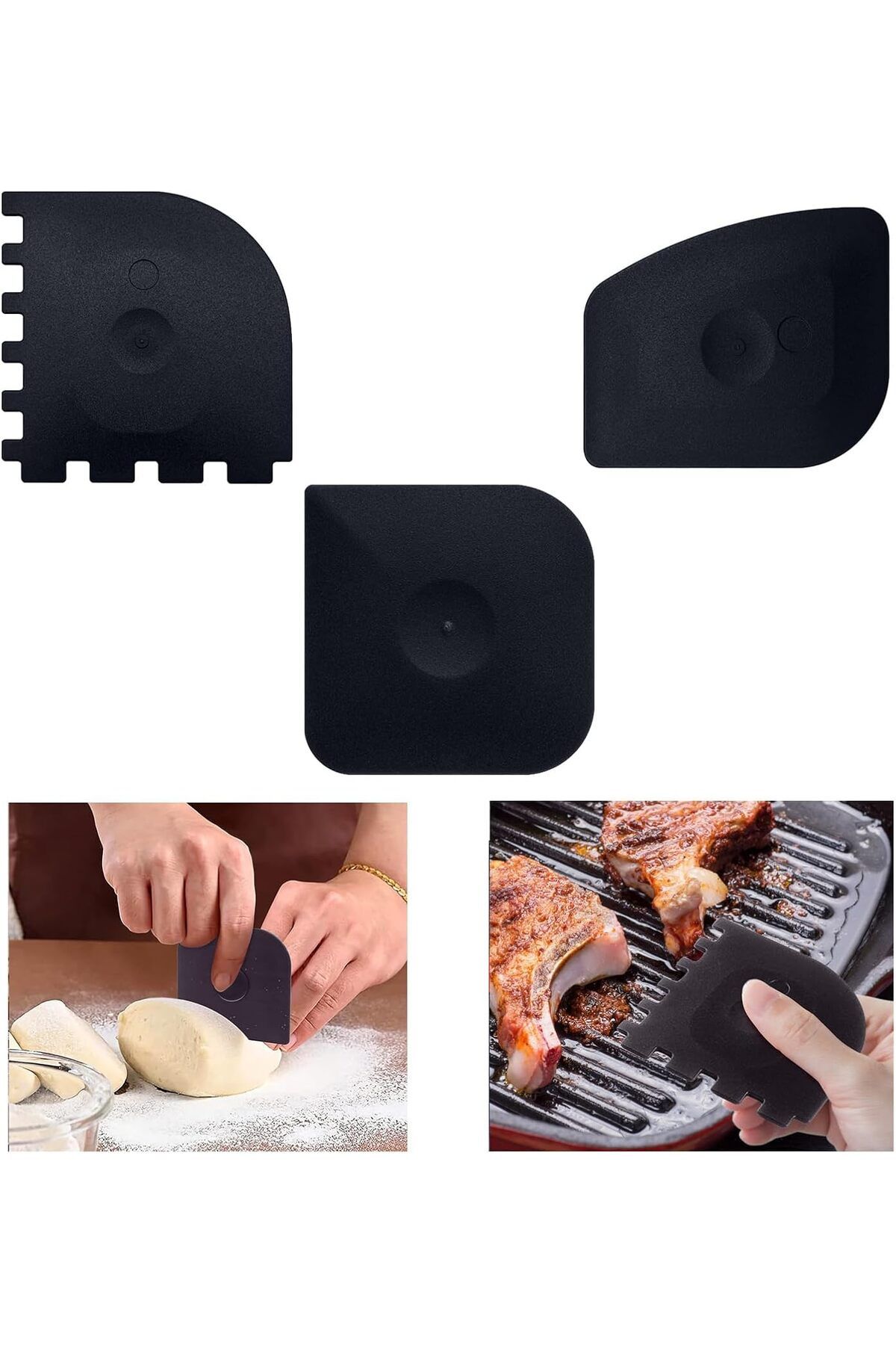 Generic-Pan Scraper, Food Scraper, Plastic Flexible Bowl Scraper, Non Scratch For Pot And Pan Cleaning, Stu 1