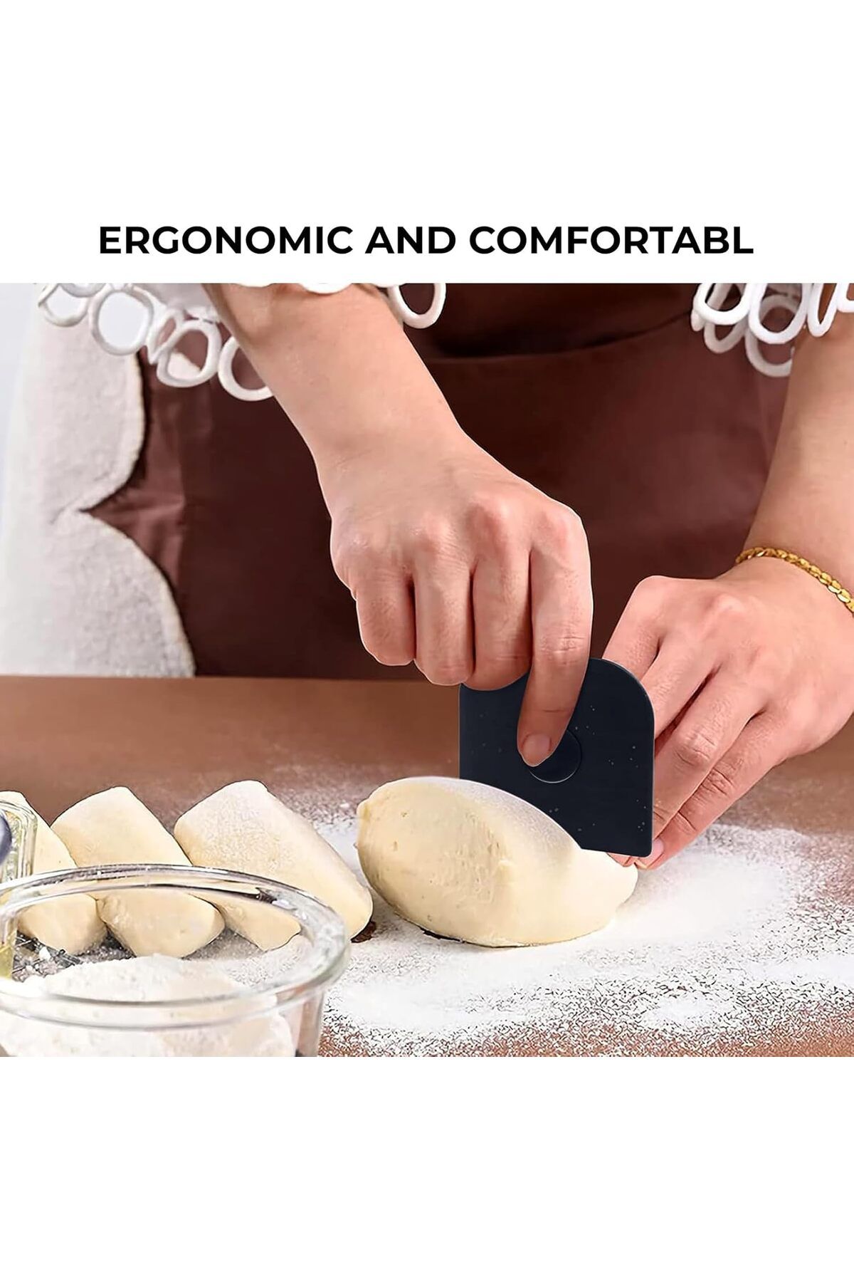 Generic-Pan Scraper, Food Scraper, Plastic Flexible Bowl Scraper, Non Scratch For Pot And Pan Cleaning, Stu 4