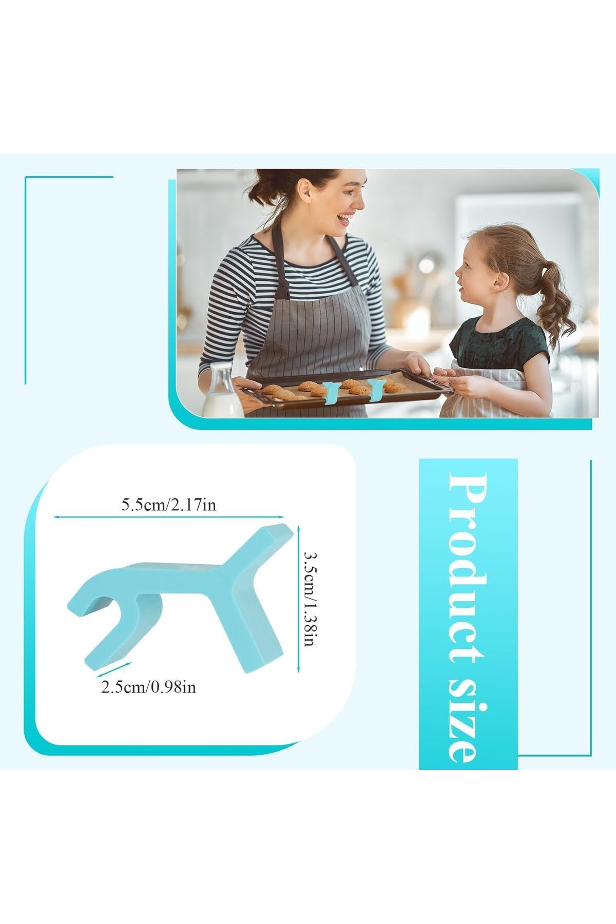 Generic-16PCS Baking Sheet Stackers, Reusable Trays Stacking Holder, Space-Saving Trays Stacking Holder, Mu 3