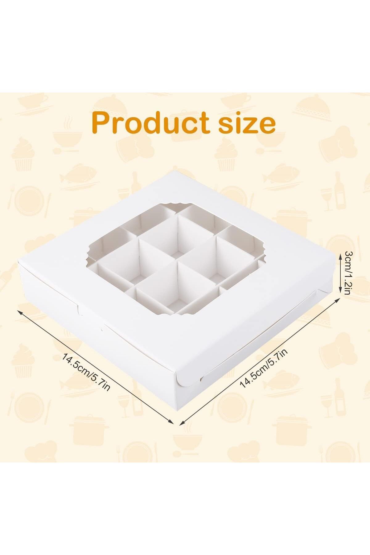 Generic-علب كب كيك MAKINGTEC، علب حلوى فارغة بنافذة مع ملحق، علب كب كيك قابلة للخلط والاختيار للحلوى 7
