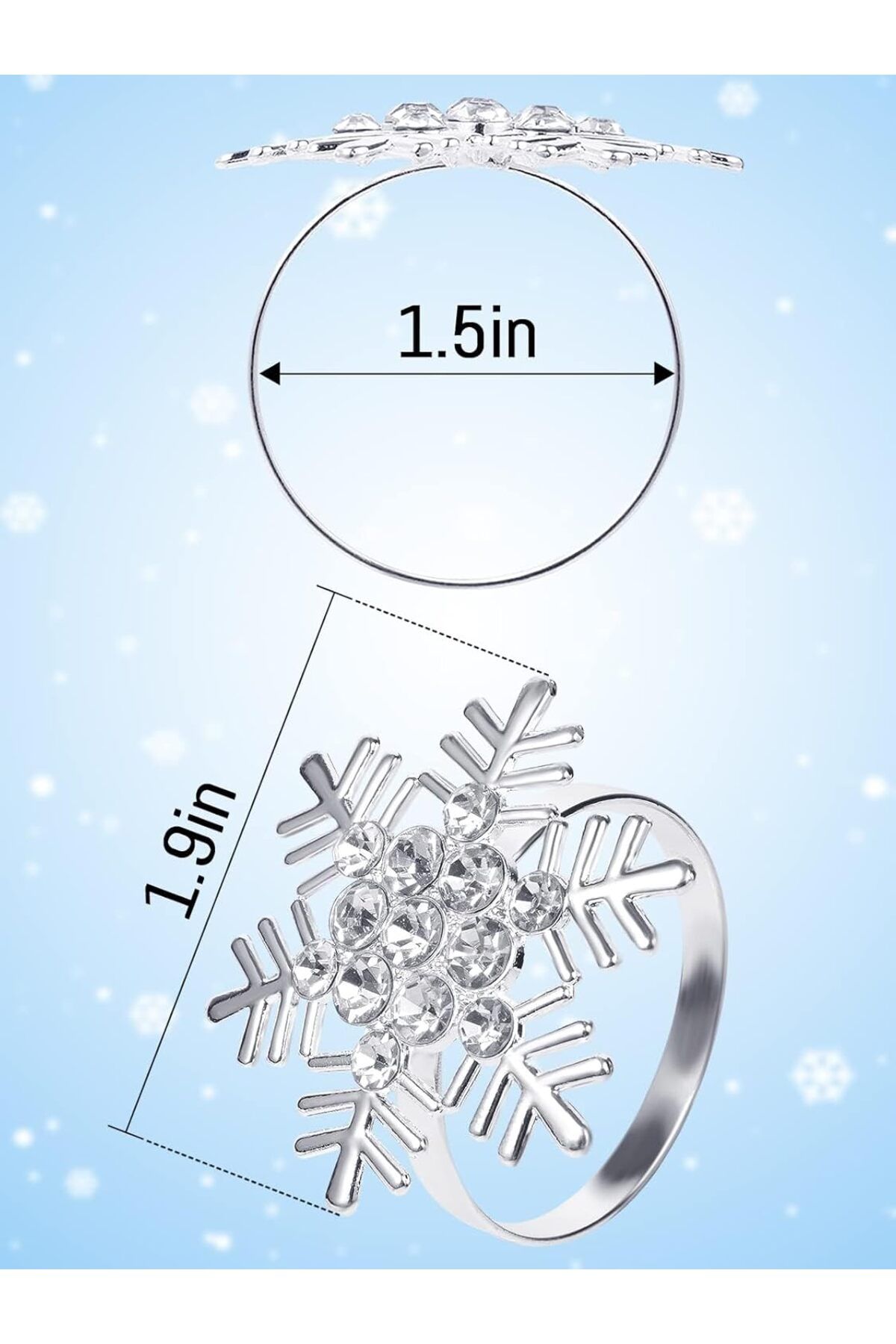 Generic-Excefore 8 Piece Napkin Ring Set for Elegant Table Settings 7
