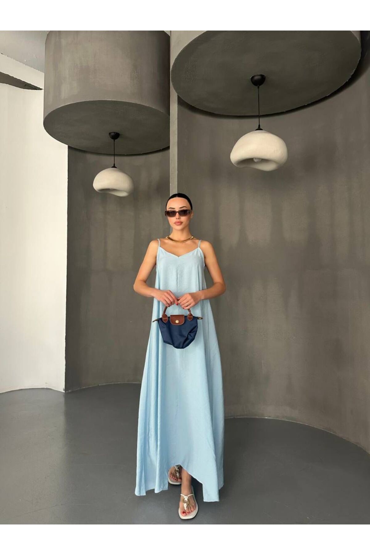Hotfashion Askılı Salaş Elbise