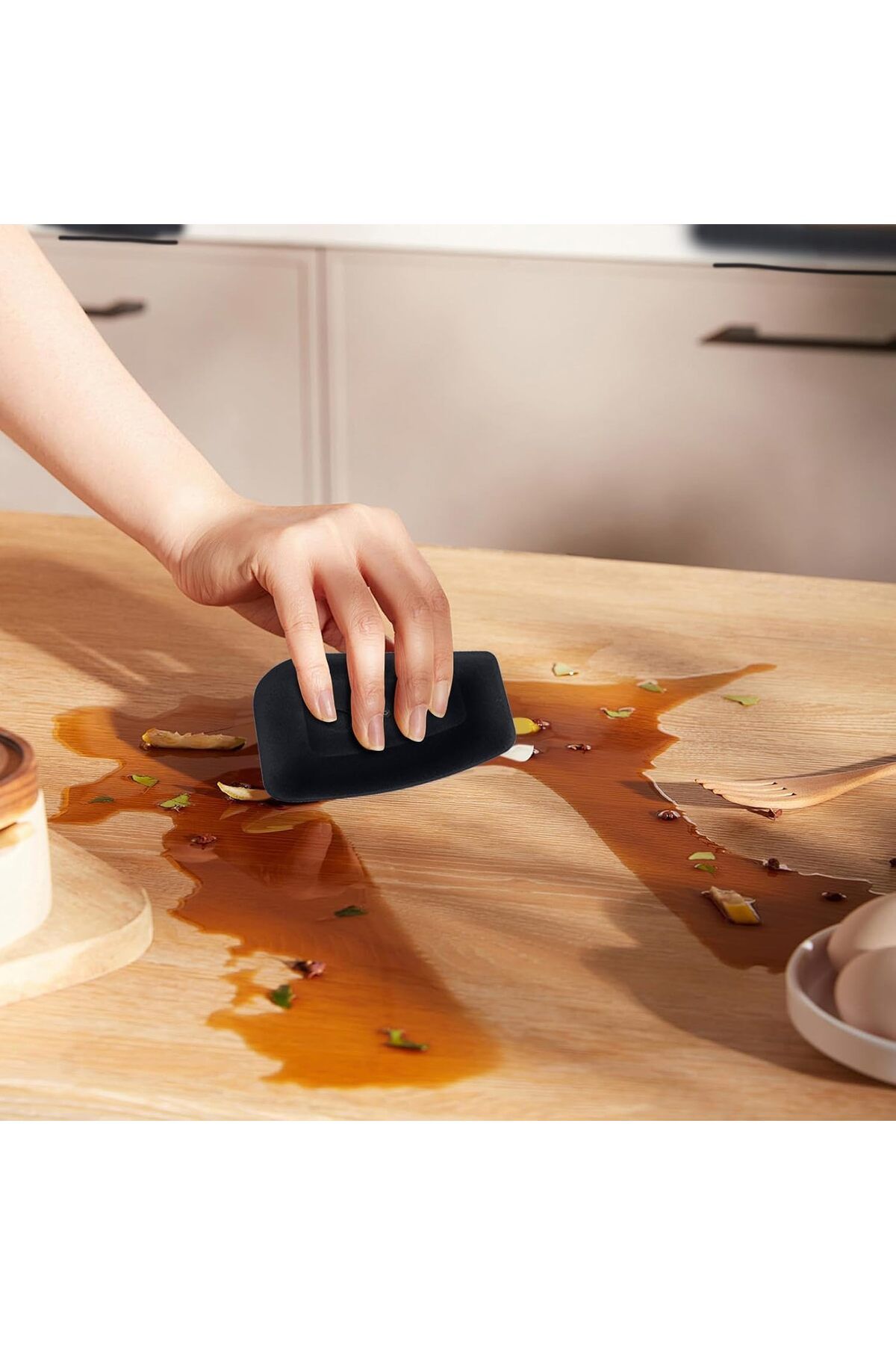 Generic-Pan Scraper, Food Scraper, Plastic Flexible Bowl Scraper, Non Scratch For Pot And Pan Cleaning, Stu 6