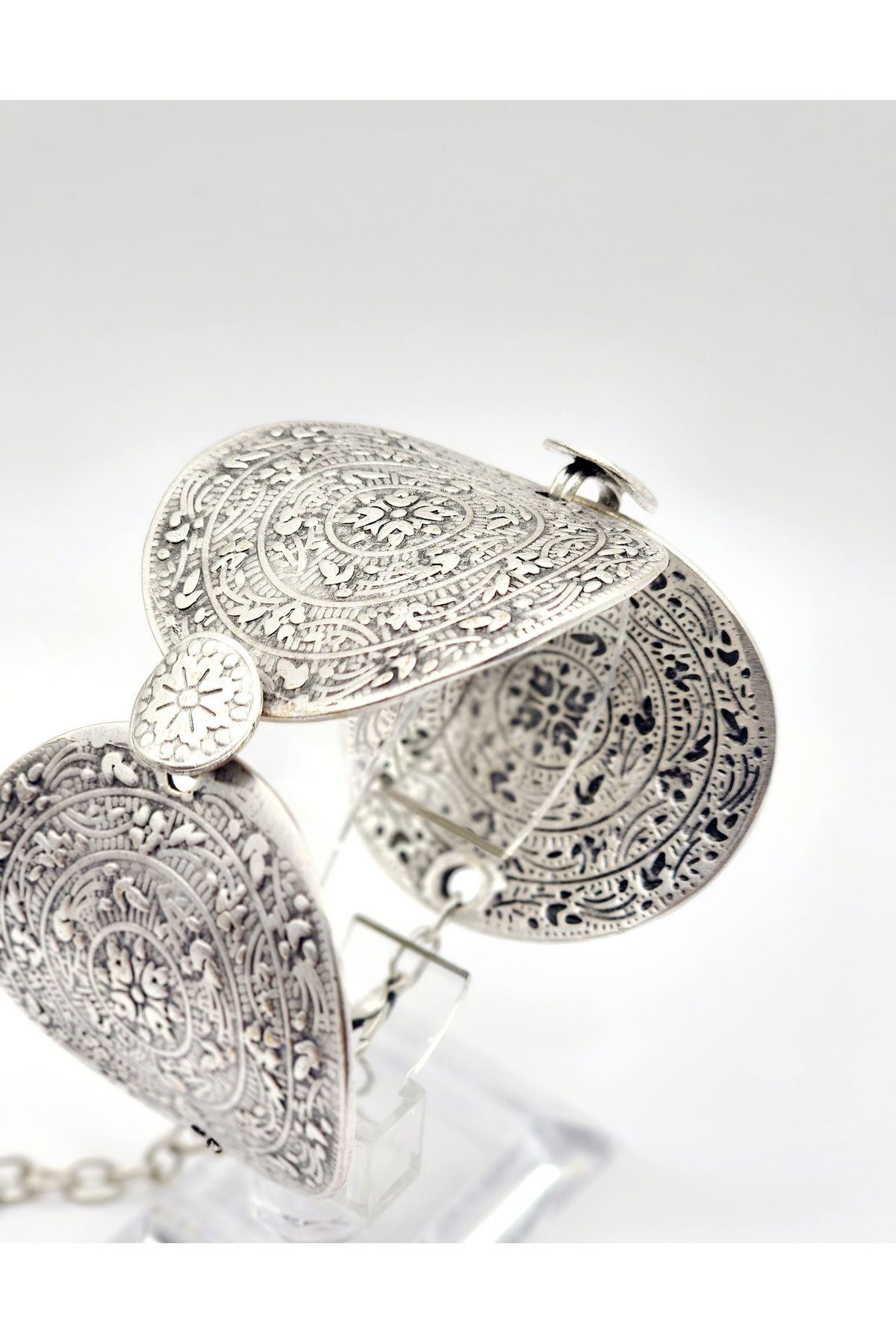 ARBABAG&ACCESSORY ZAMAK METAL ( 0 NİKEL ) 925 GÜMÜŞ KAPLAMA VİNTAGE BİLEKLİK