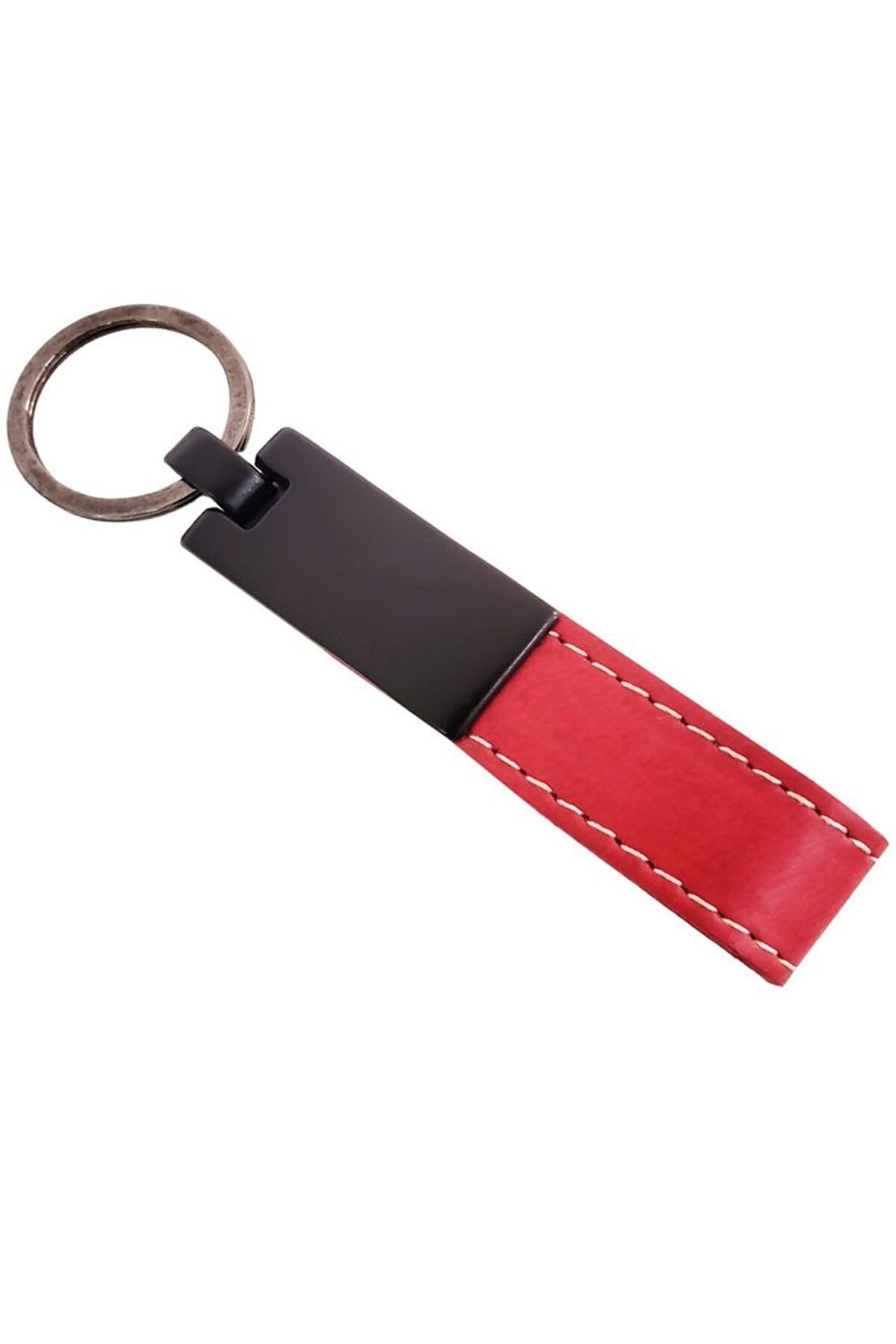 Shop58 Kırmızı Deri Metal Anahtarlık