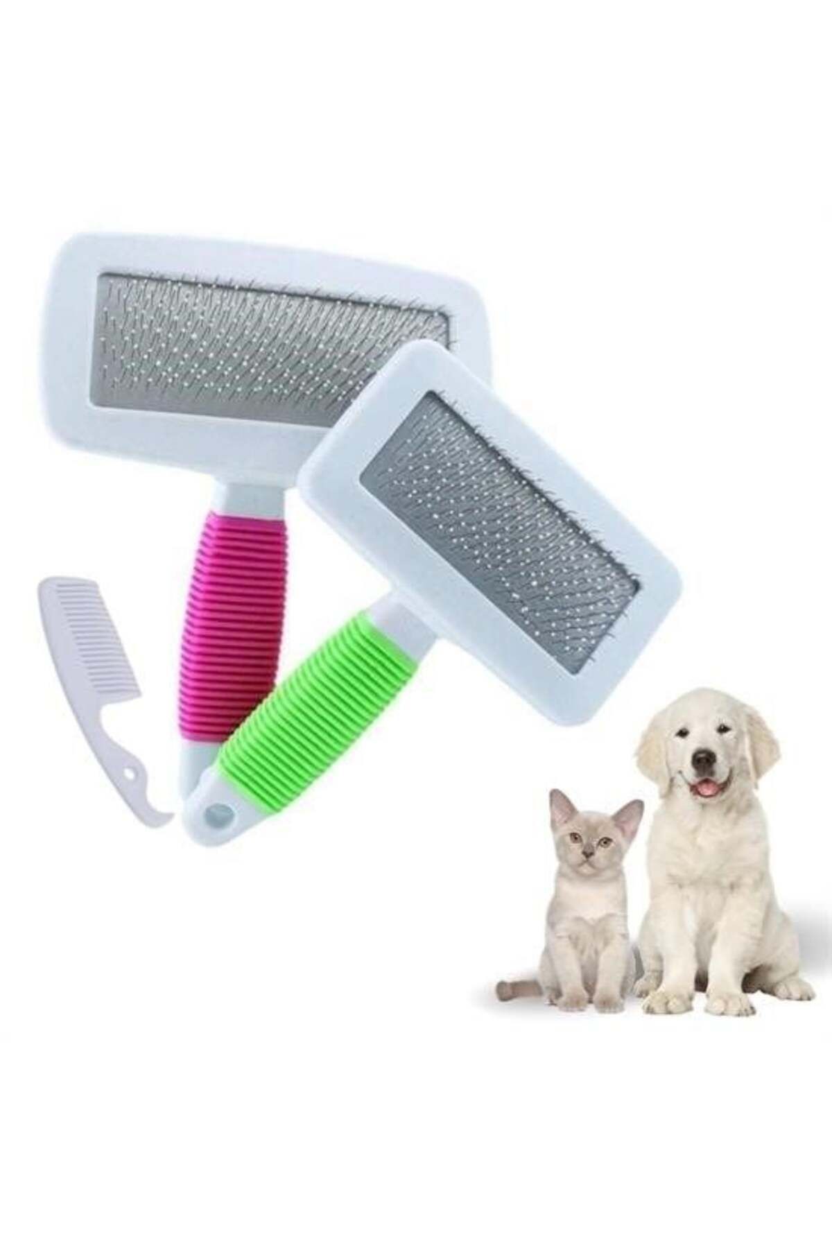 swilex Kedi Köpek Telli Küçük Boy Tüy Bakım Seti Evcil Hayvan Tarama Fırçası