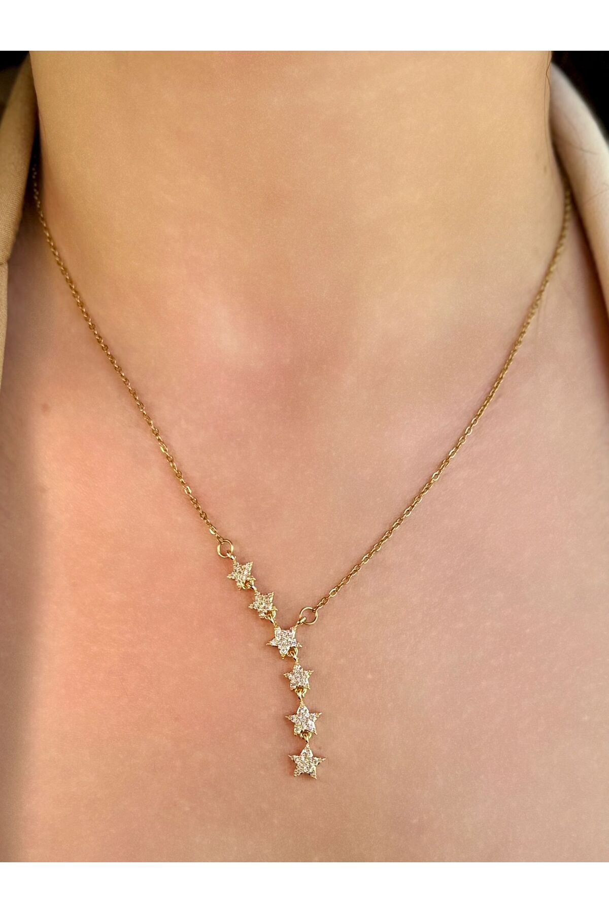 My Life Accessory Yıldız Figürlü Y Model Çelik Kolye Parlayan Zarafetin Simgesi