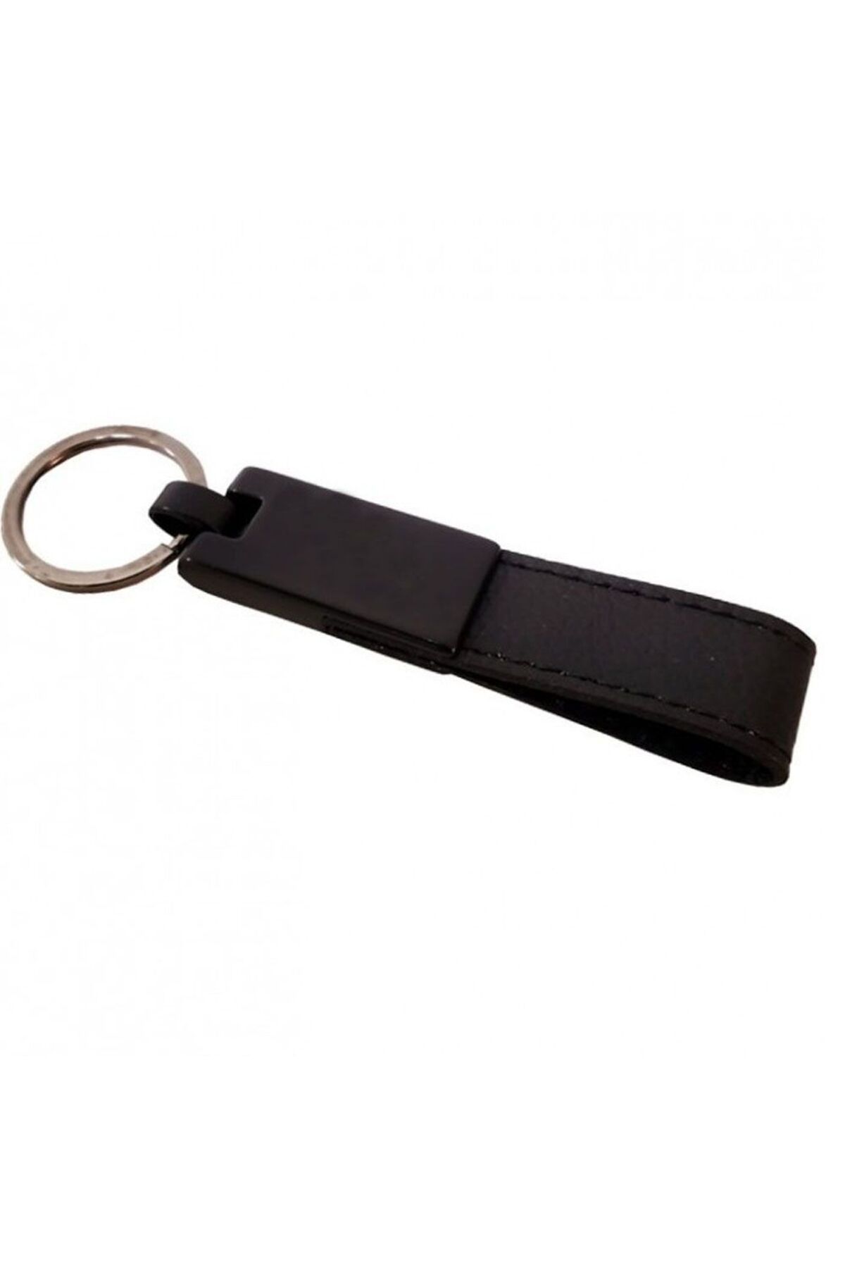 Shop58 Deri Metal Siyah Anahtarlık