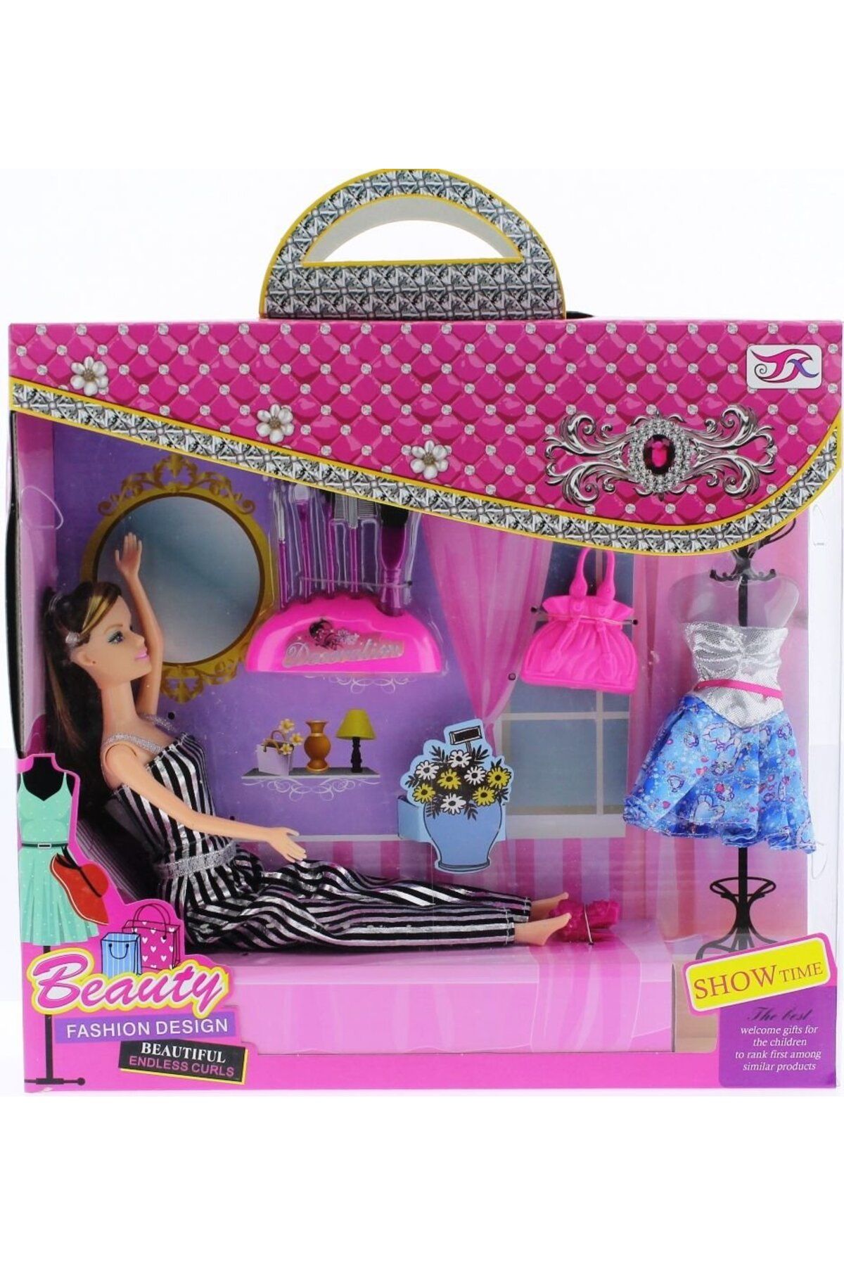 swilex Siyah Çizgili Tulumlu Aksesuarlı Moda Bebek Tx856