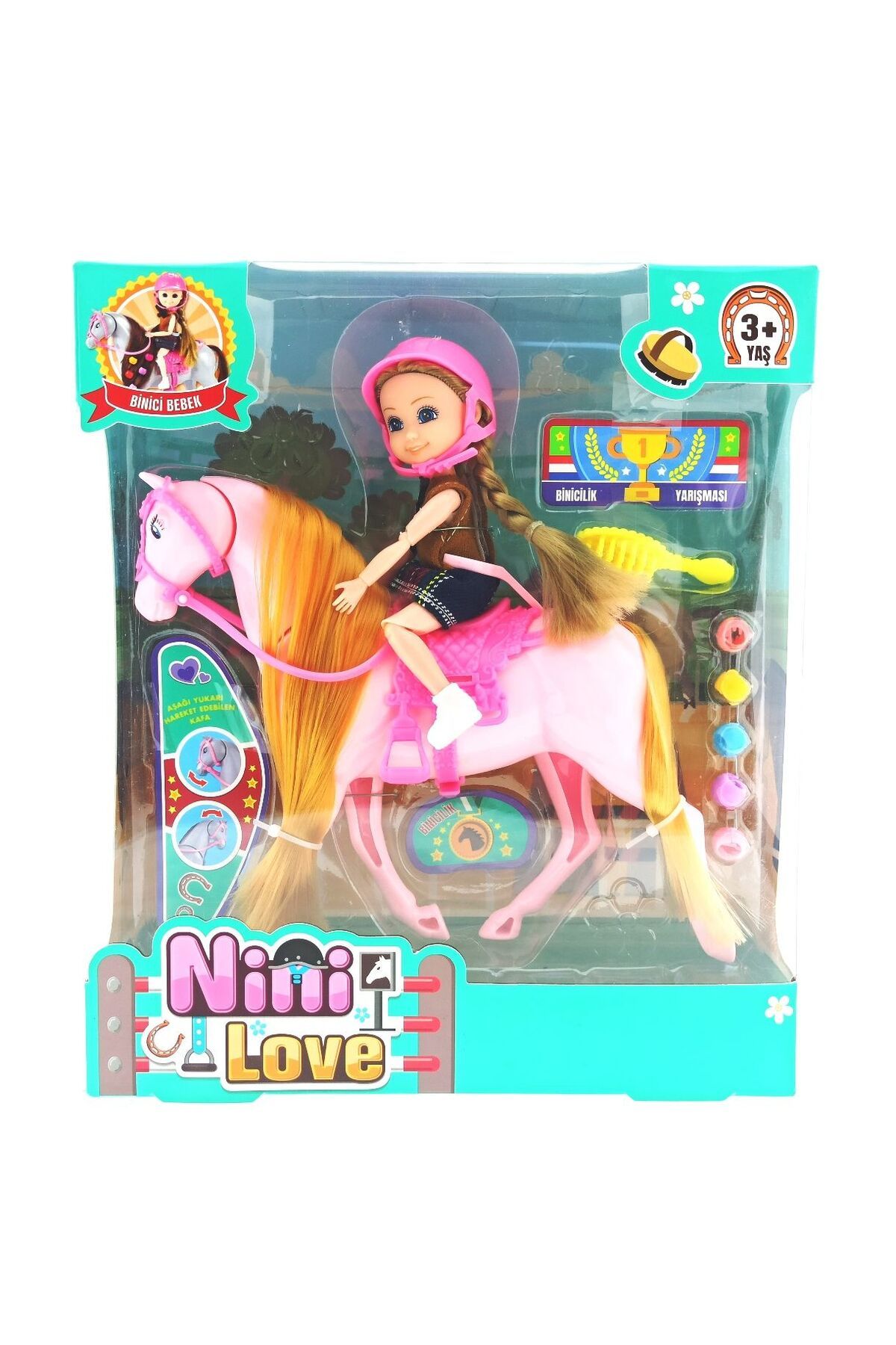 swilex Nini Love Binici Bebek Pembe At