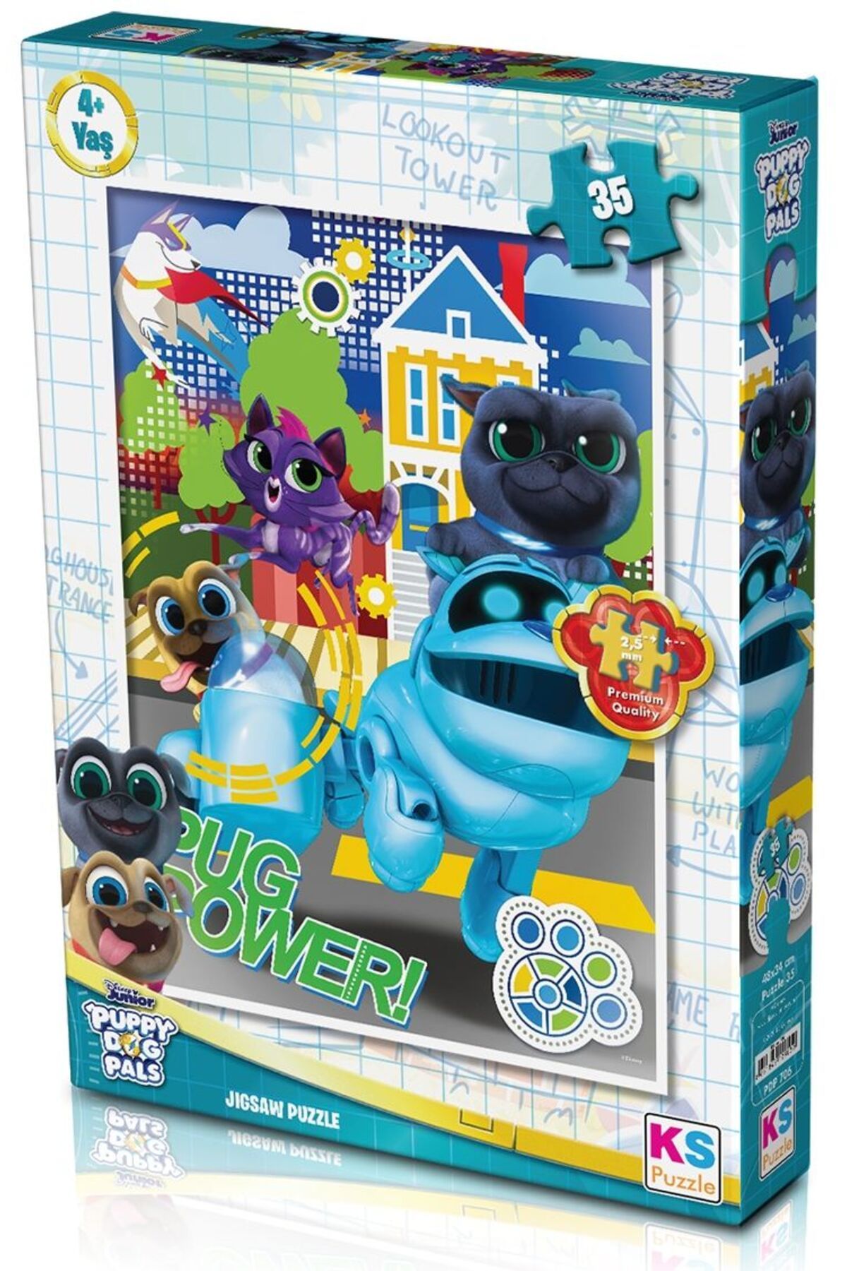 swilex Puzzle 35 Parça Bingo ve Roli'nin Maceraları