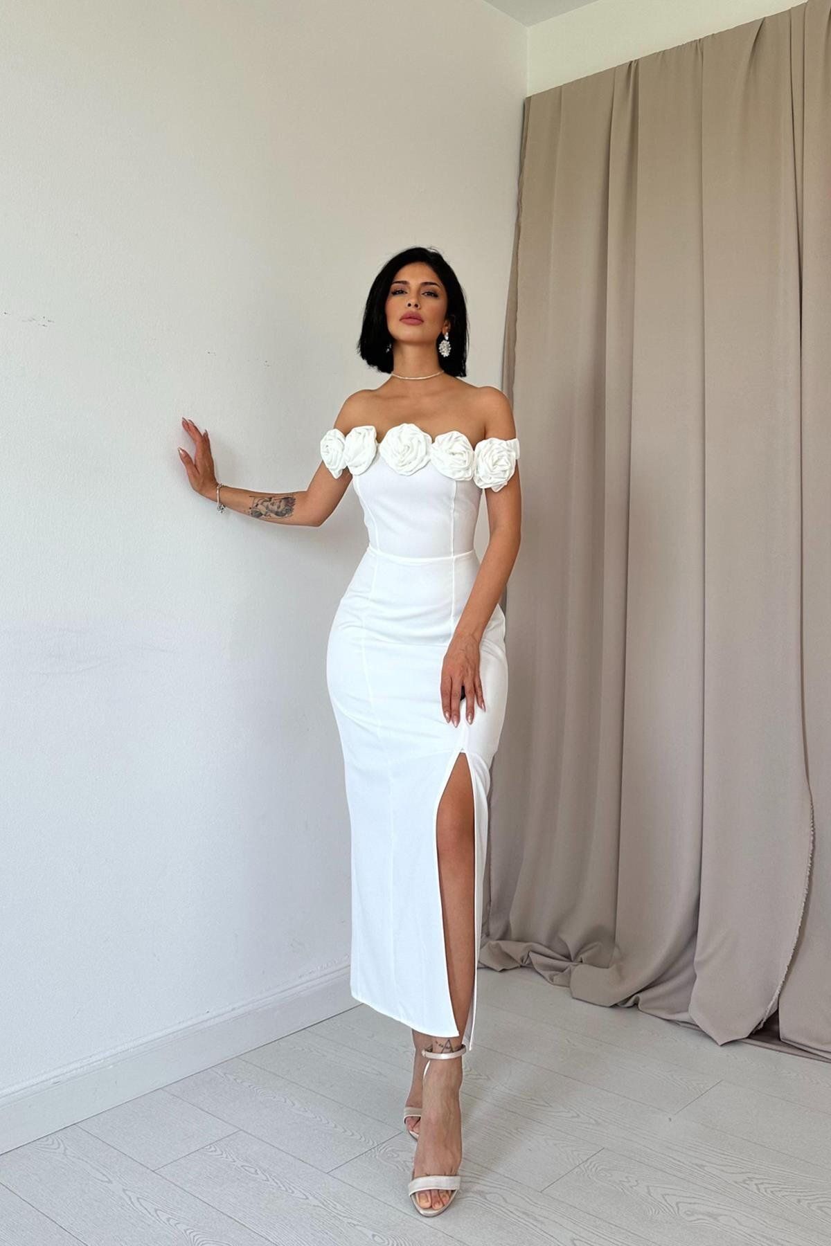 Castivo Fashion Gül Bahçesi Madonna Elbise